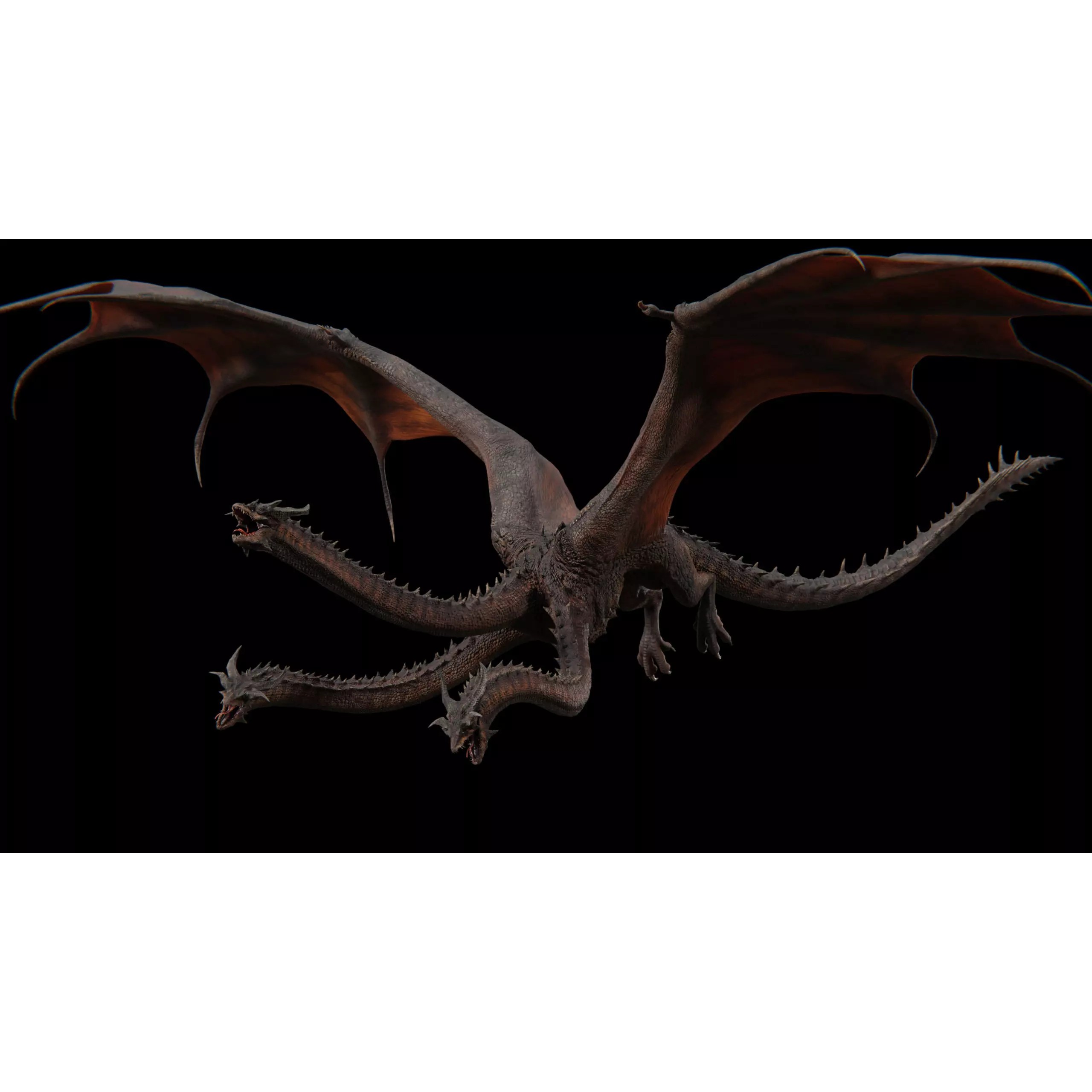 Hydra Dragon - Low-Poly Game-Ready 3D Model - View 33