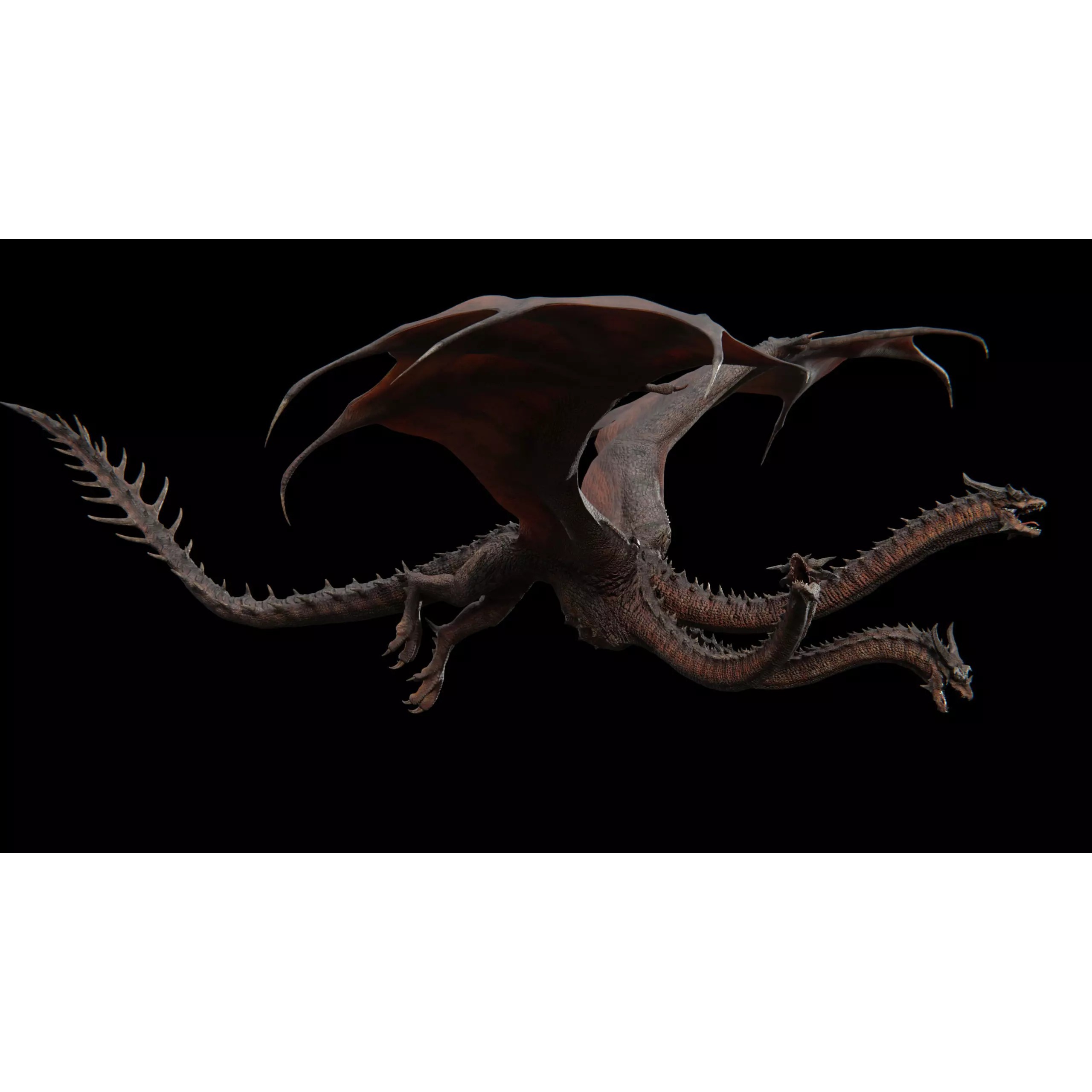 Hydra Dragon - Low-Poly Game-Ready 3D Model - View 35