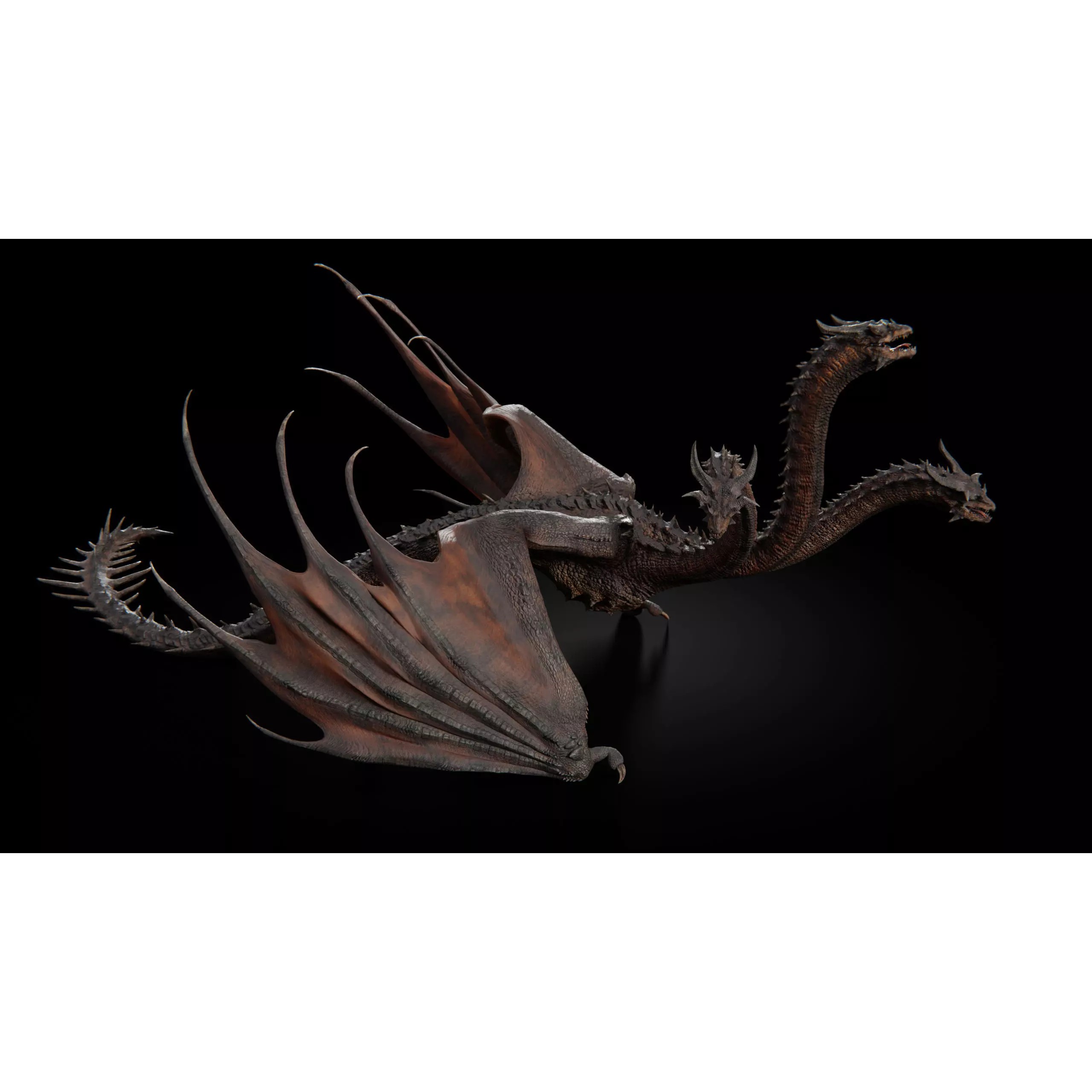 Hydra Dragon - Low-Poly Game-Ready 3D Model - View 39