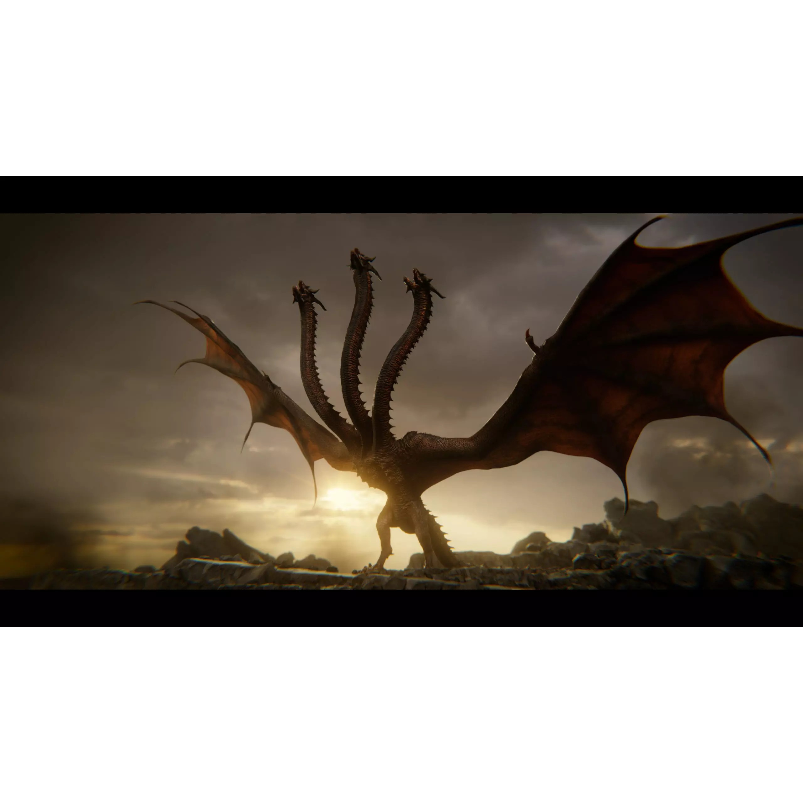 Hydra Dragon - Low-Poly Game-Ready 3D Model - View 42