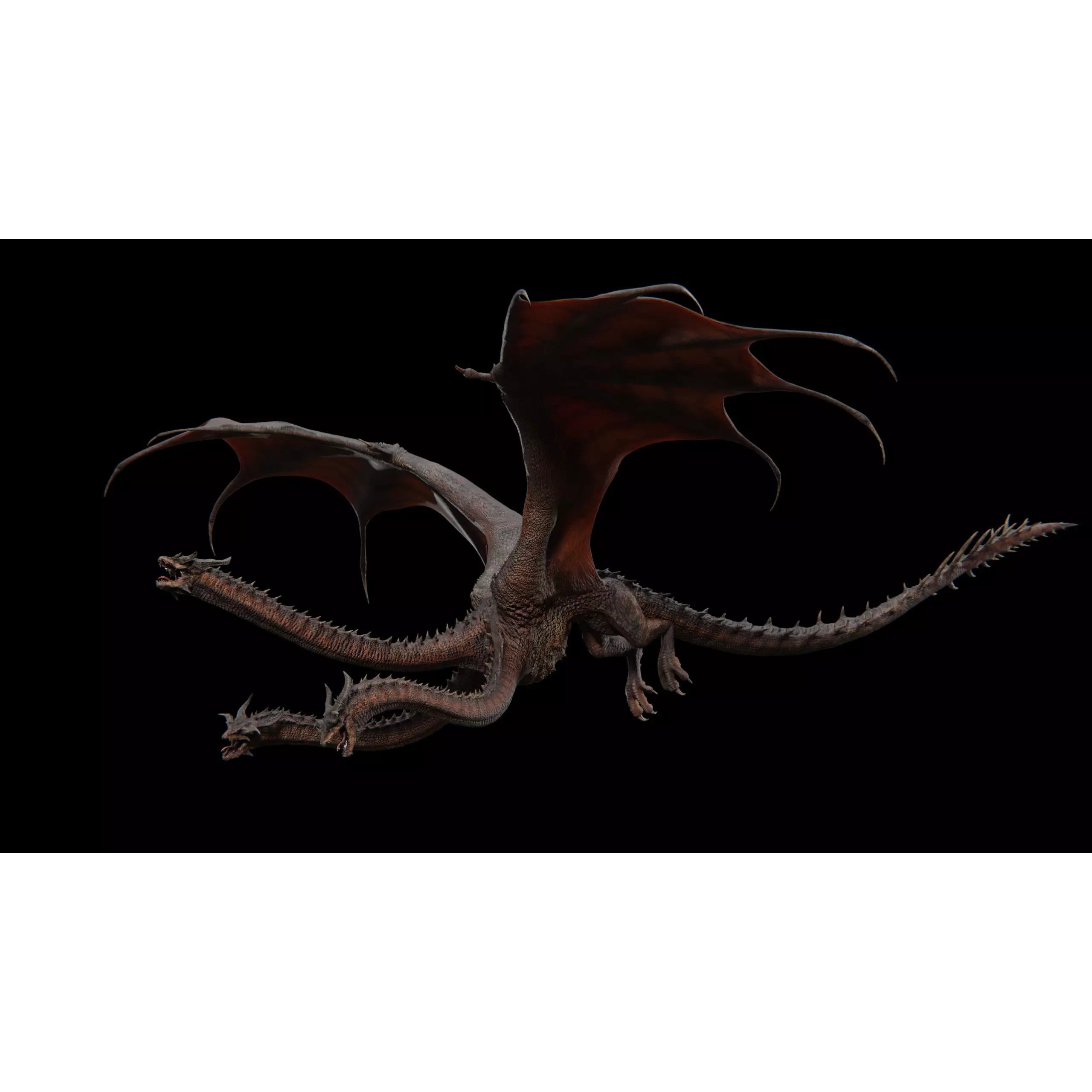 Hydra Dragon - Low-Poly Game-Ready 3D Model - View 43