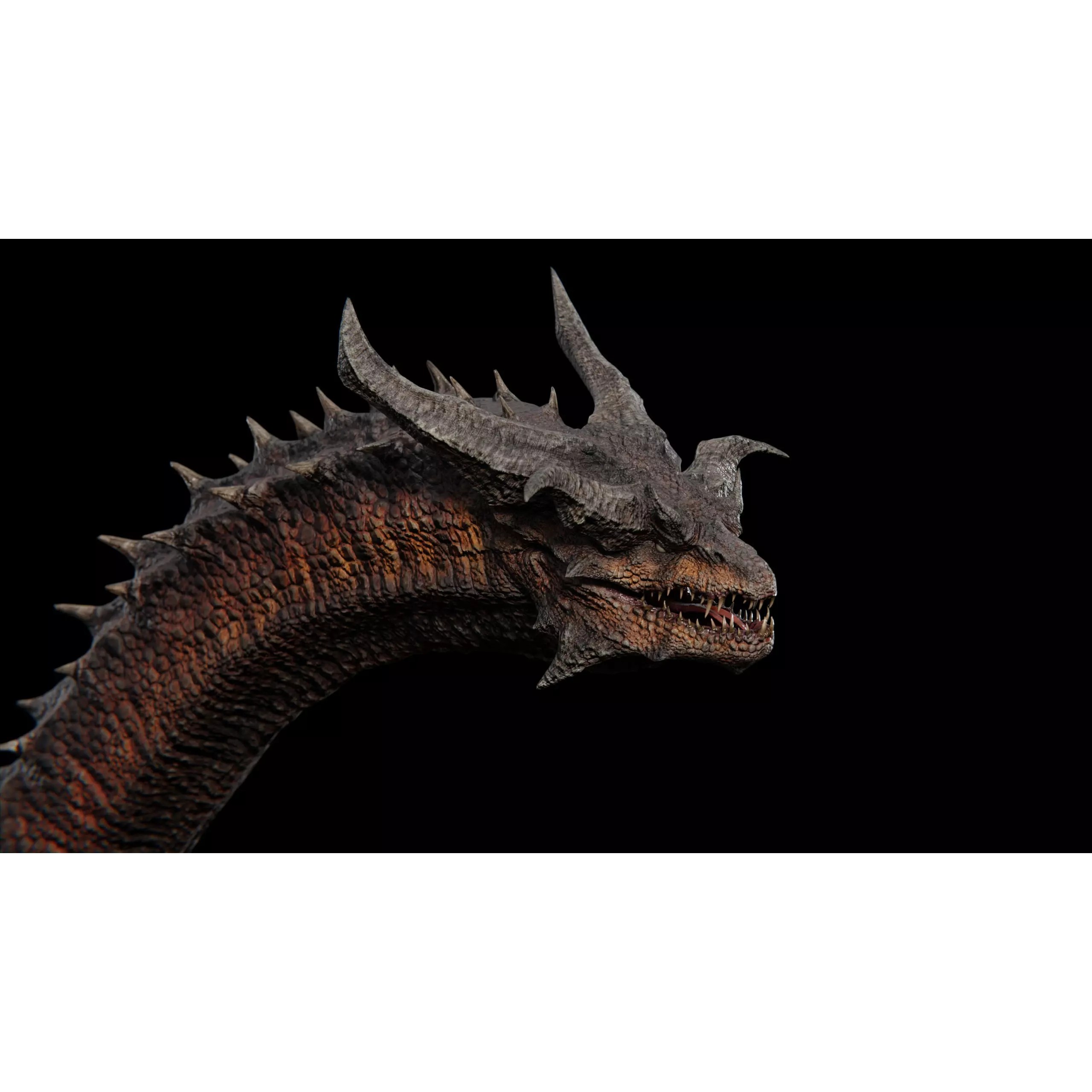 Hydra Dragon - Low-Poly Game-Ready 3D Model - View 44