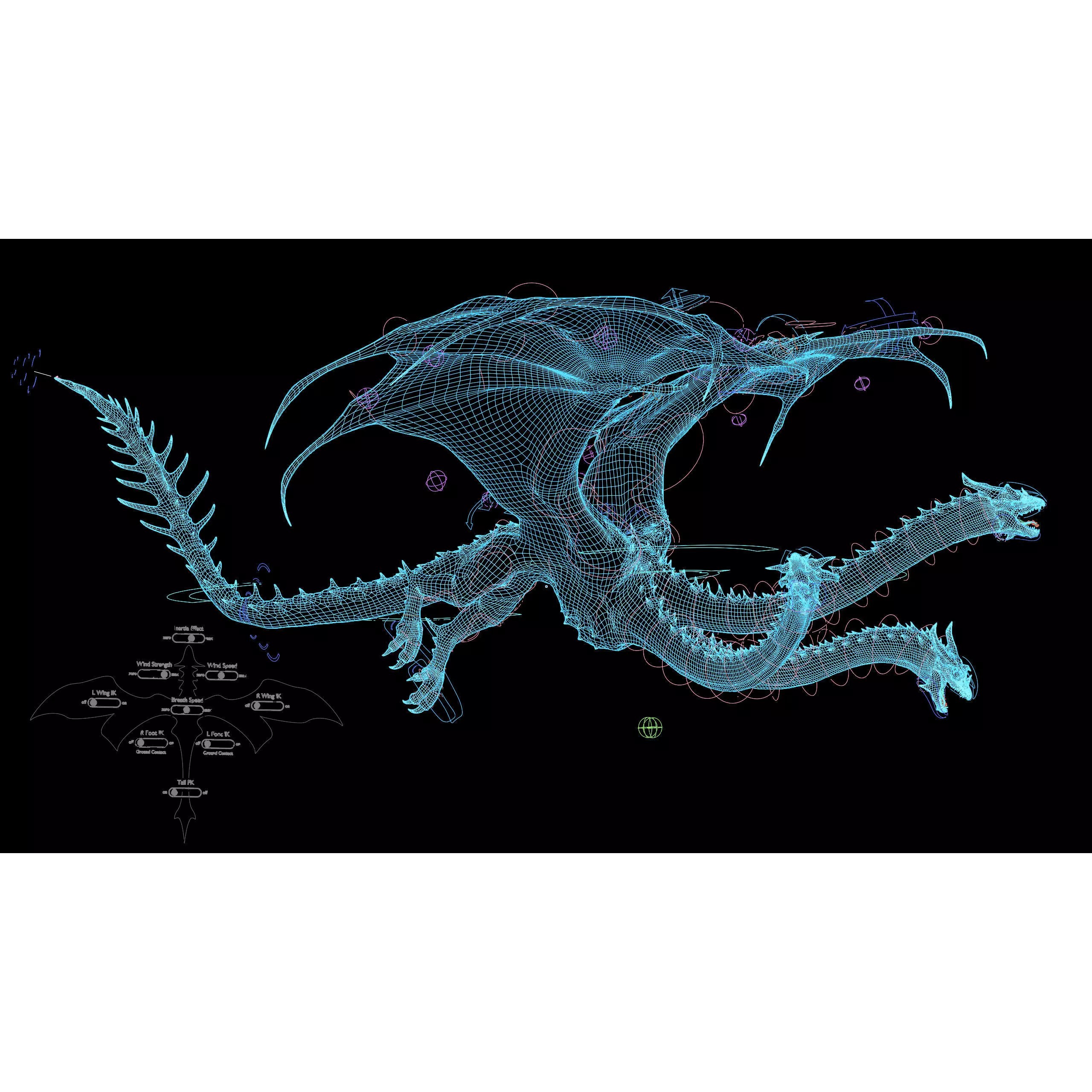 Hydra Dragon - Low-Poly Game-Ready 3D Model - View 53