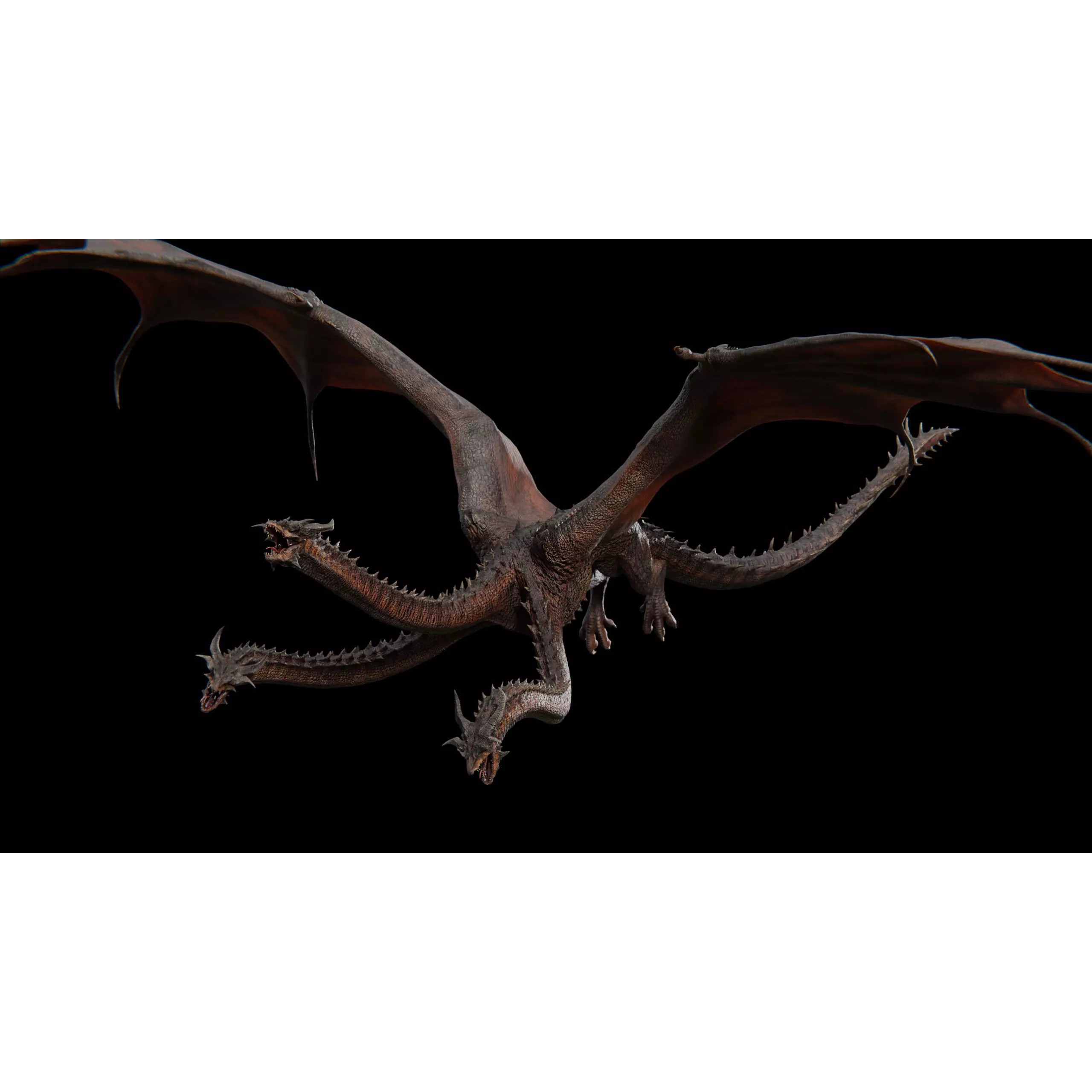 Hydra Dragon - Low-Poly Game-Ready 3D Model - View 6