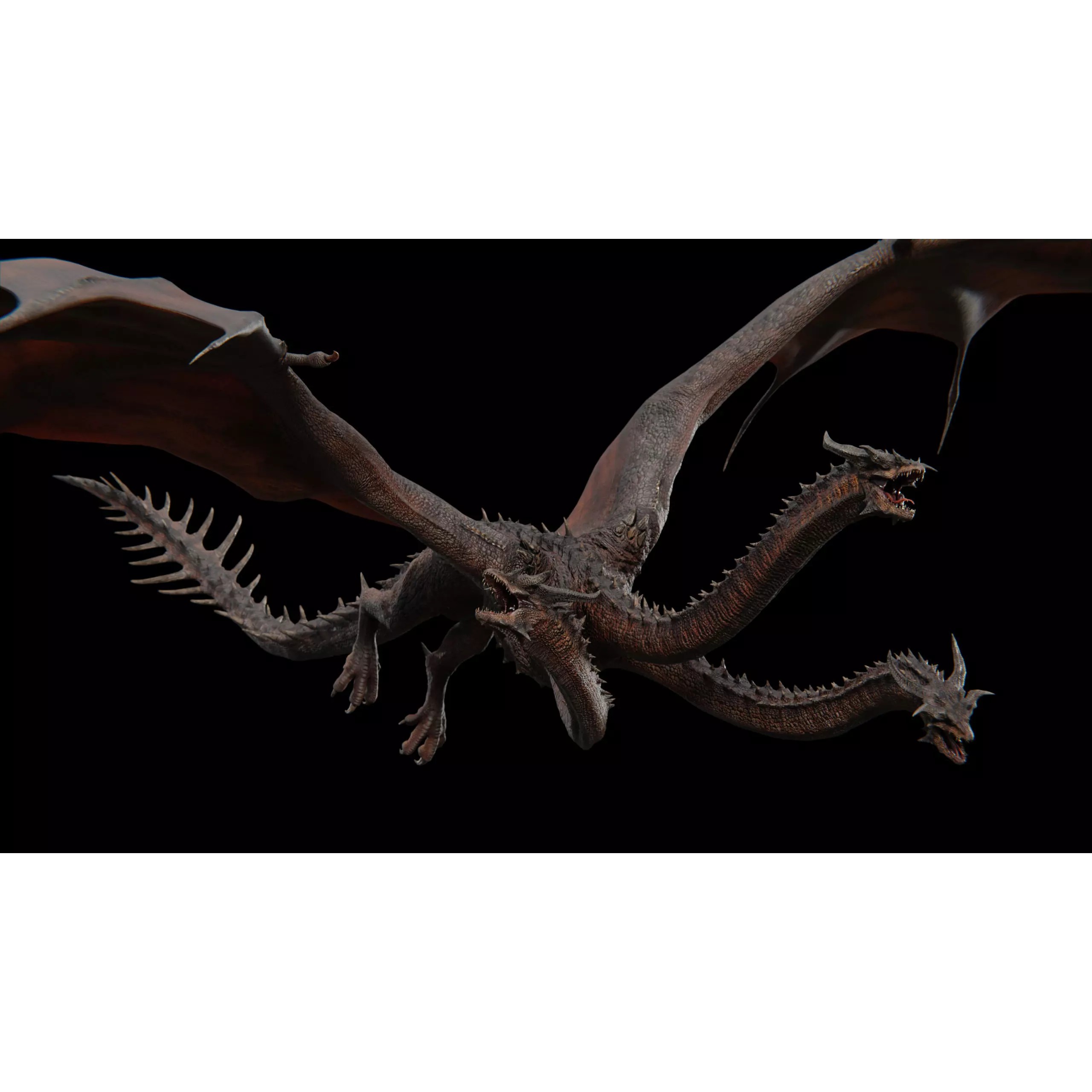 Hydra Dragon - Low-Poly Game-Ready 3D Model - View 7