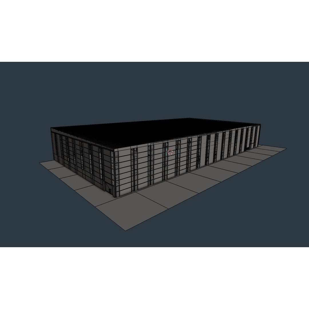 Airplane Hangar Interior 3D Model – Low Poly PBR Game Asset, FBX, OBJ - View 18