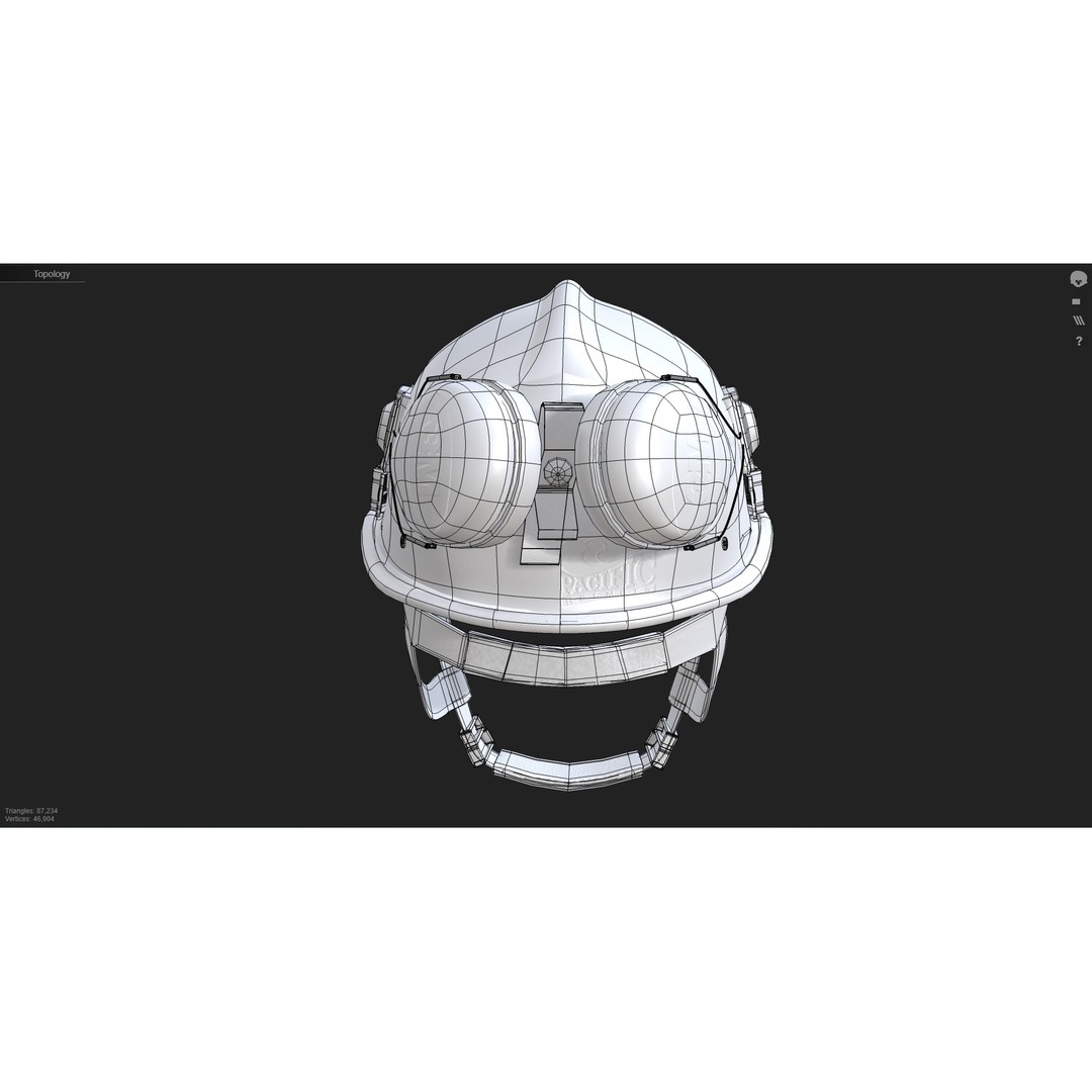 NSW State Emergency Services Helmet 3D Model – Low Poly PBR Game Asset, FBX - View 10