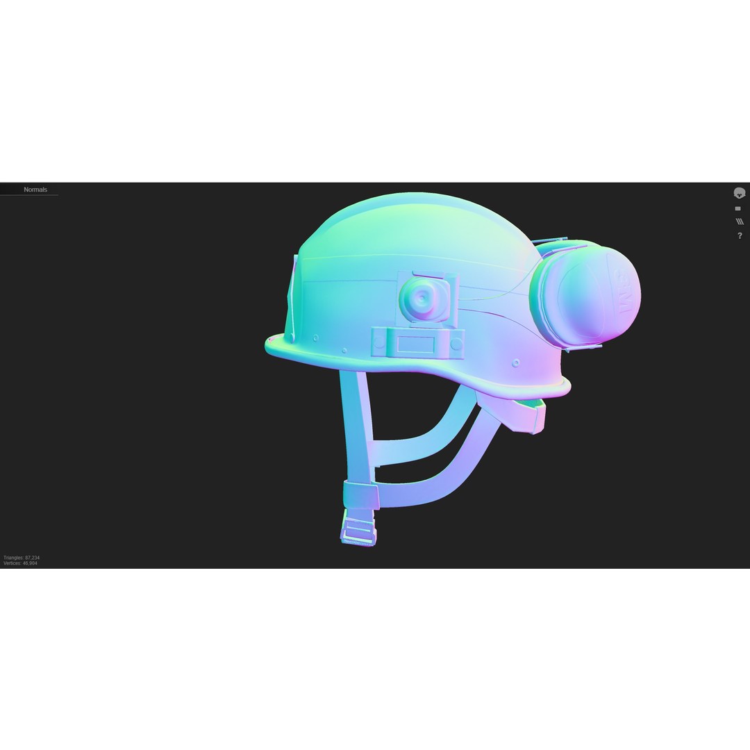 NSW State Emergency Services Helmet 3D Model – Low Poly PBR Game Asset, FBX - View 11