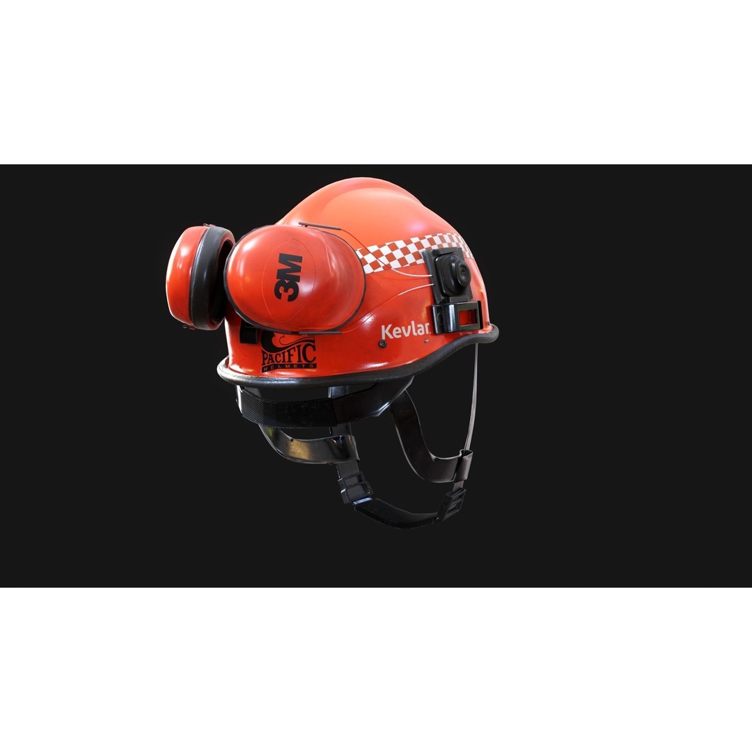 NSW State Emergency Services Helmet 3D Model – Low Poly PBR Game Asset, FBX - View 8