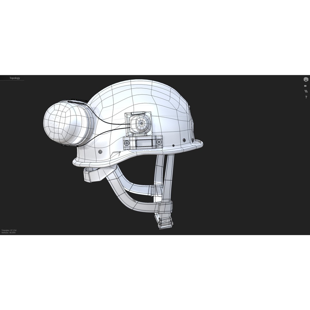 NSW State Emergency Services Helmet 3D Model – Low Poly PBR Game Asset, FBX - View 9
