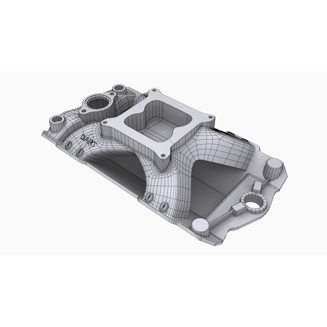 Dart 220 Smallblock Chevy Intake Manifold 3D Model – Low Poly Game Ready FBX