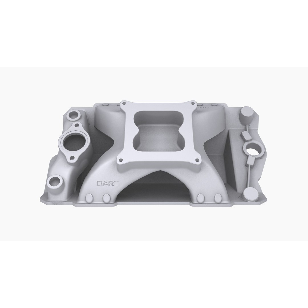 Dart 220 Smallblock Chevy Intake Manifold 3D Model – Low Poly Game Ready FBX - View 10