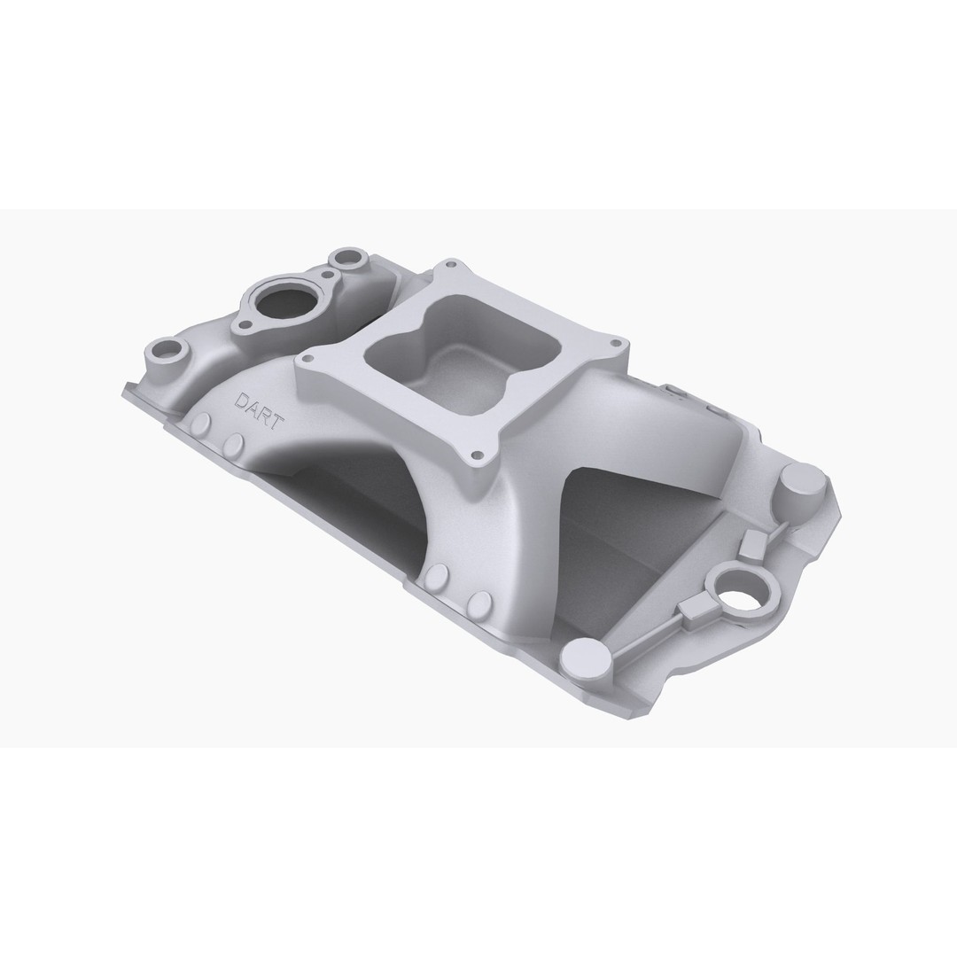 Dart 220 Smallblock Chevy Intake Manifold 3D Model – Low Poly Game Ready FBX - View 11