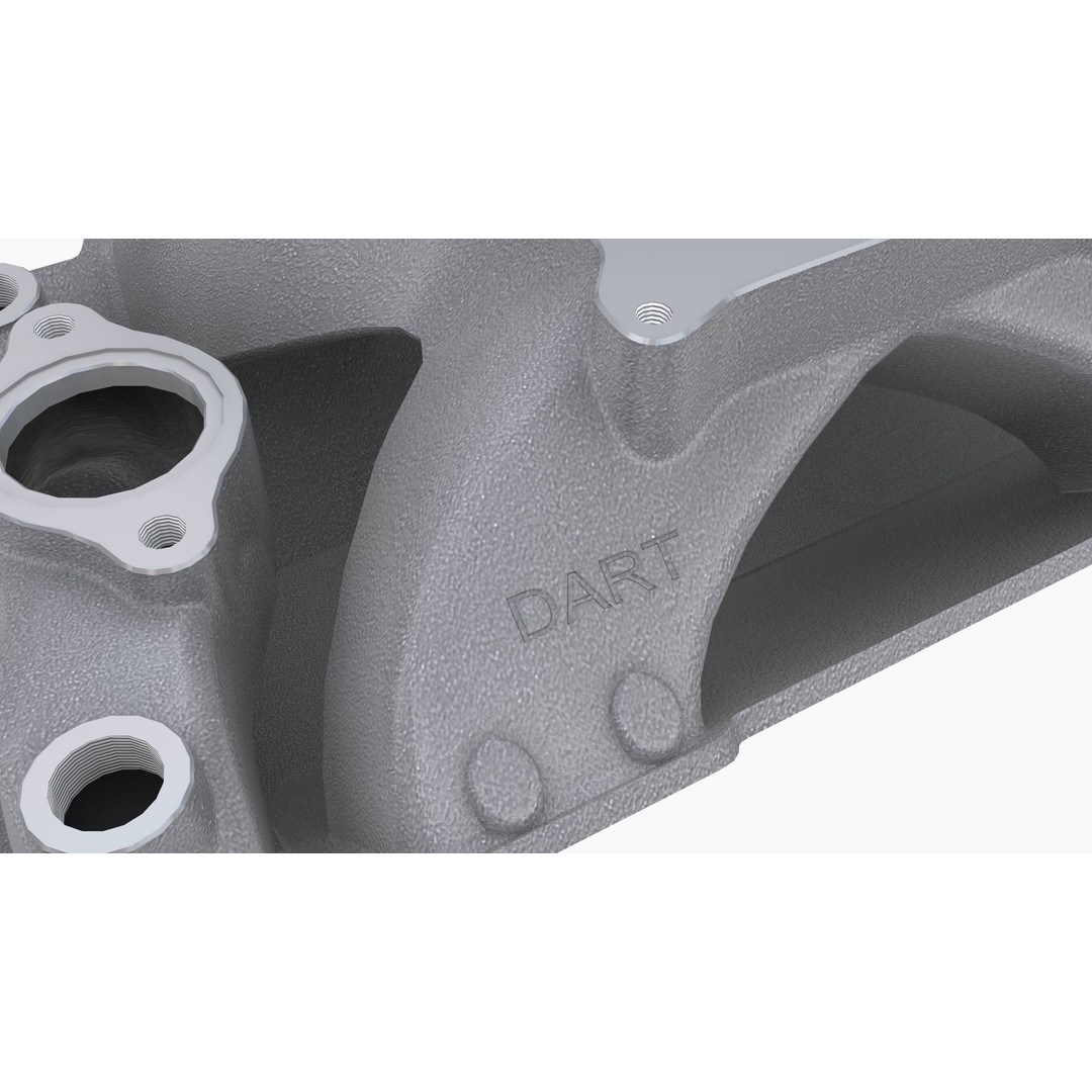 Dart 220 Smallblock Chevy Intake Manifold 3D Model – Low Poly Game Ready FBX - View 8