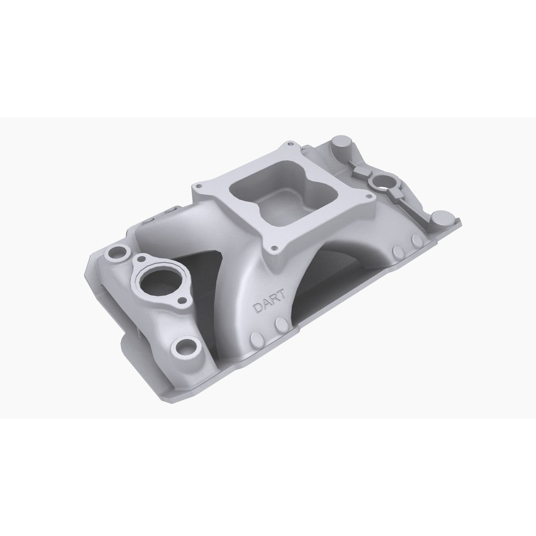 Dart 220 Smallblock Chevy Intake Manifold 3D Model – Low Poly Game Ready FBX - View 9
