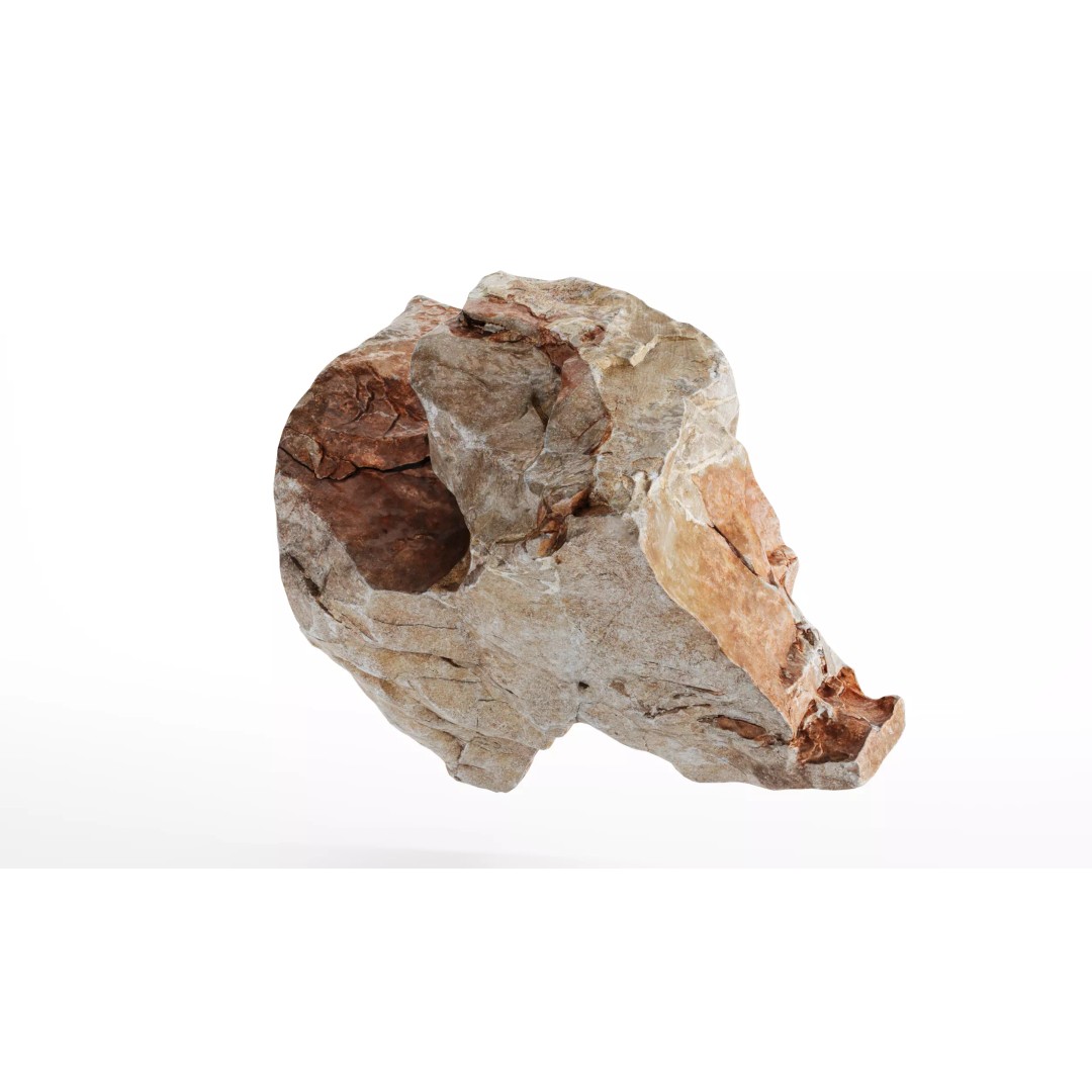 Photorealistic Rock 3D Model – Low Poly PBR Asset, 8K Textures - View 23