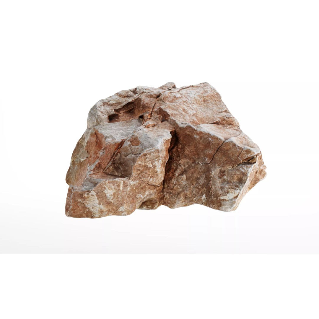 Photorealistic Rock 3D Model – Low Poly PBR Asset, 8K Textures - View 24