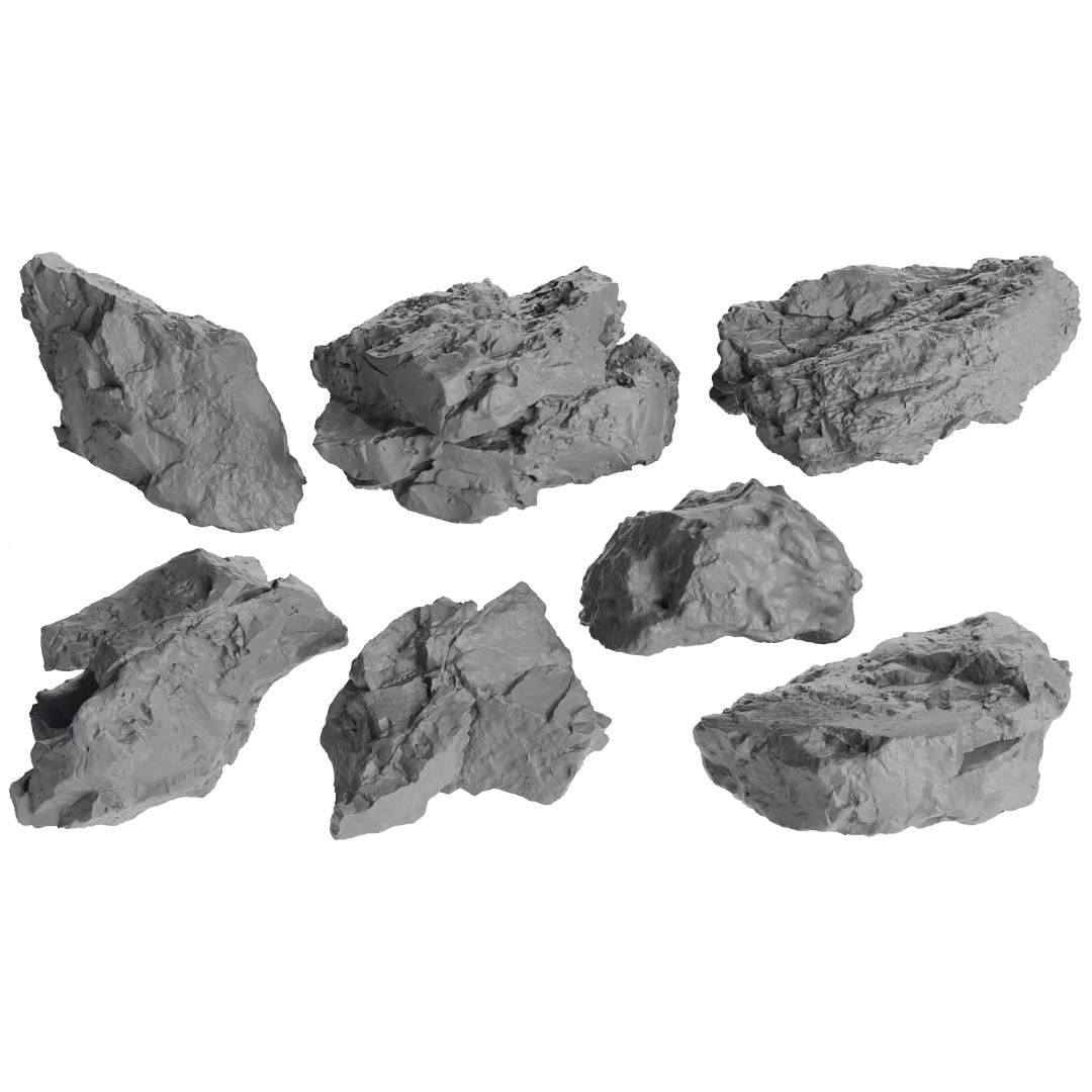 Photorealistic Rock 3D Model – Low Poly PBR Asset, 8K Textures - View 4