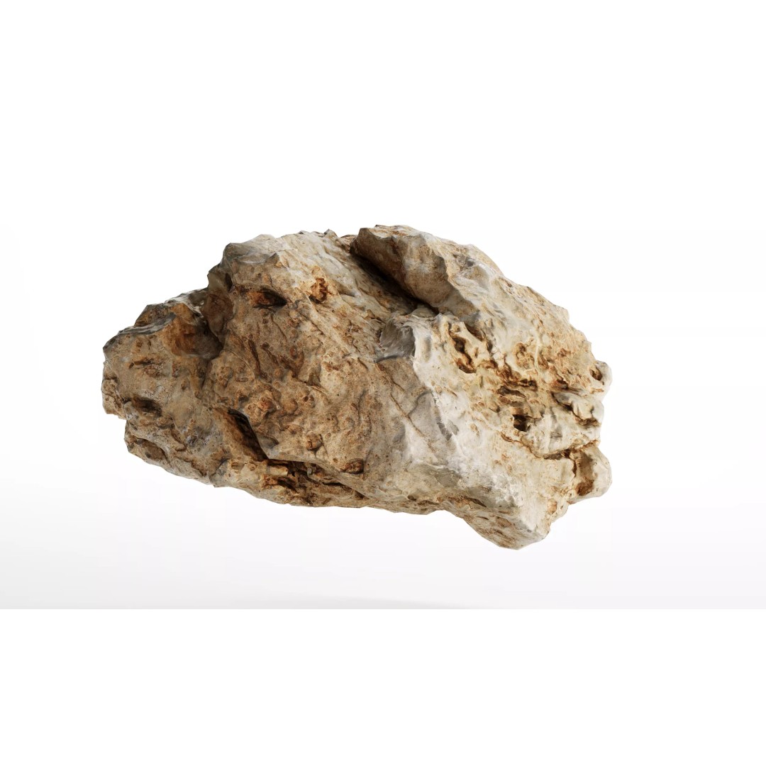 Photorealistic Rock 3D Model – Low Poly PBR Asset, FBX, OBJ - View 13