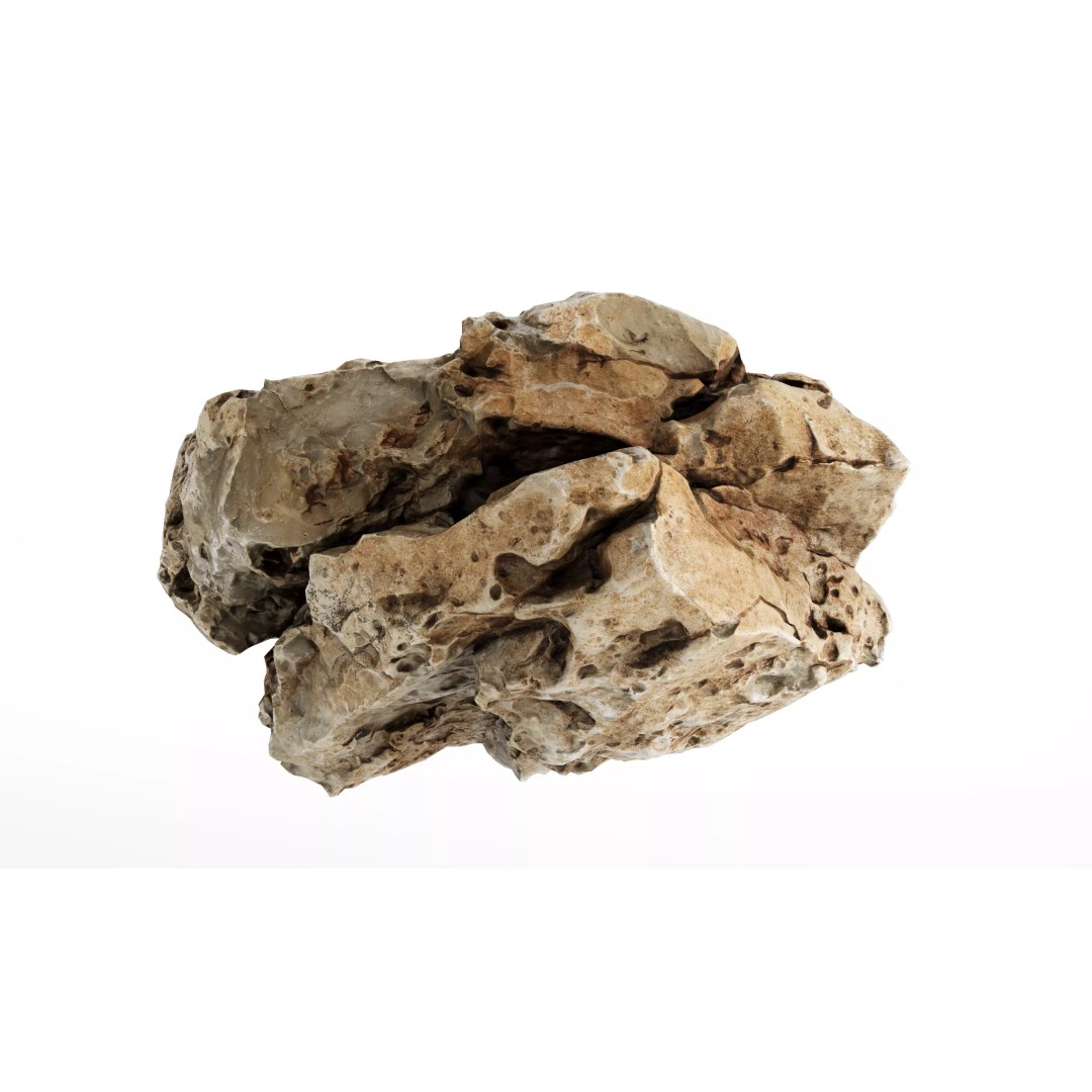 Photorealistic Rock 3D Model – Low Poly PBR Asset, FBX, OBJ - View 16