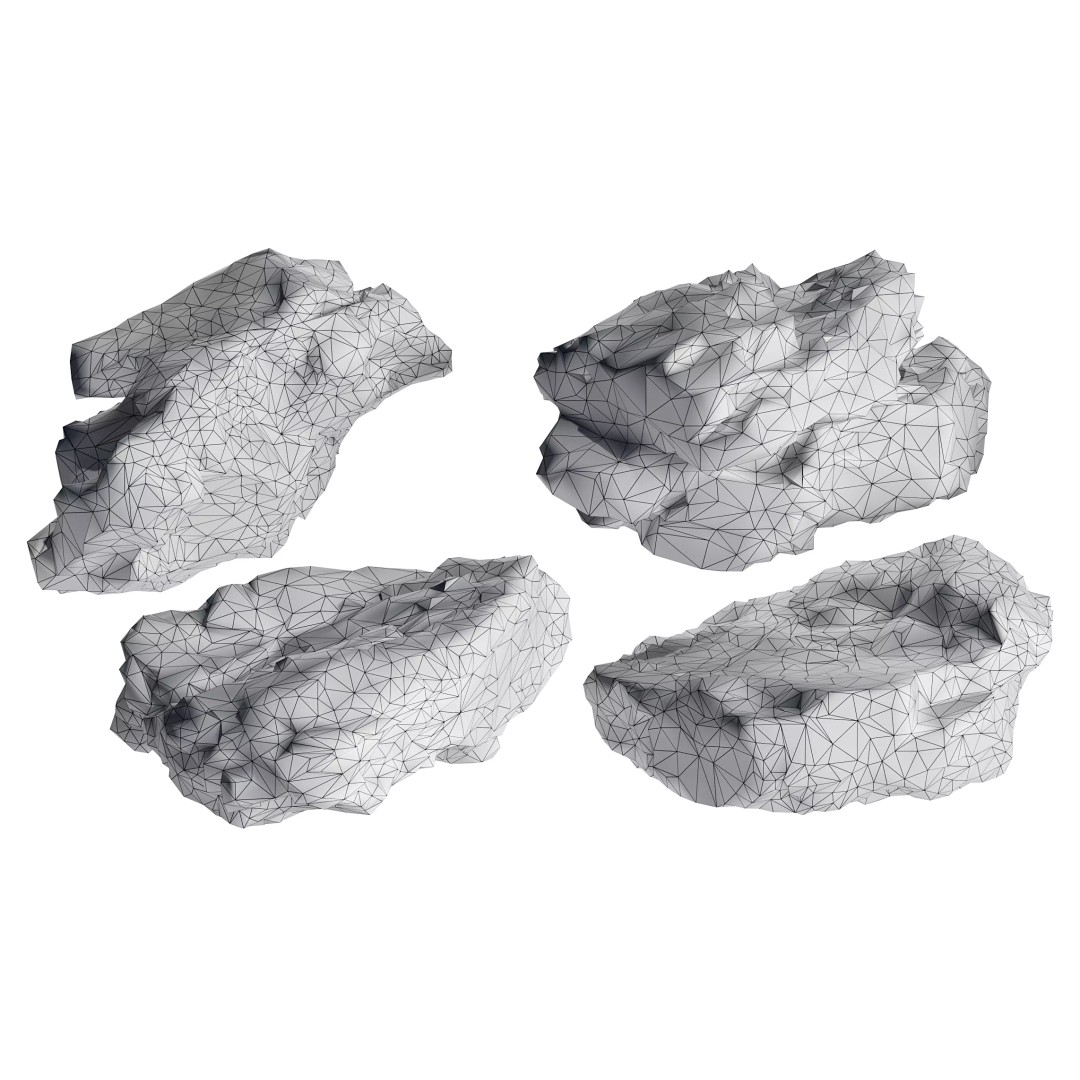 Photorealistic Rock 3D Model – Low Poly PBR Asset, FBX, OBJ - View 4