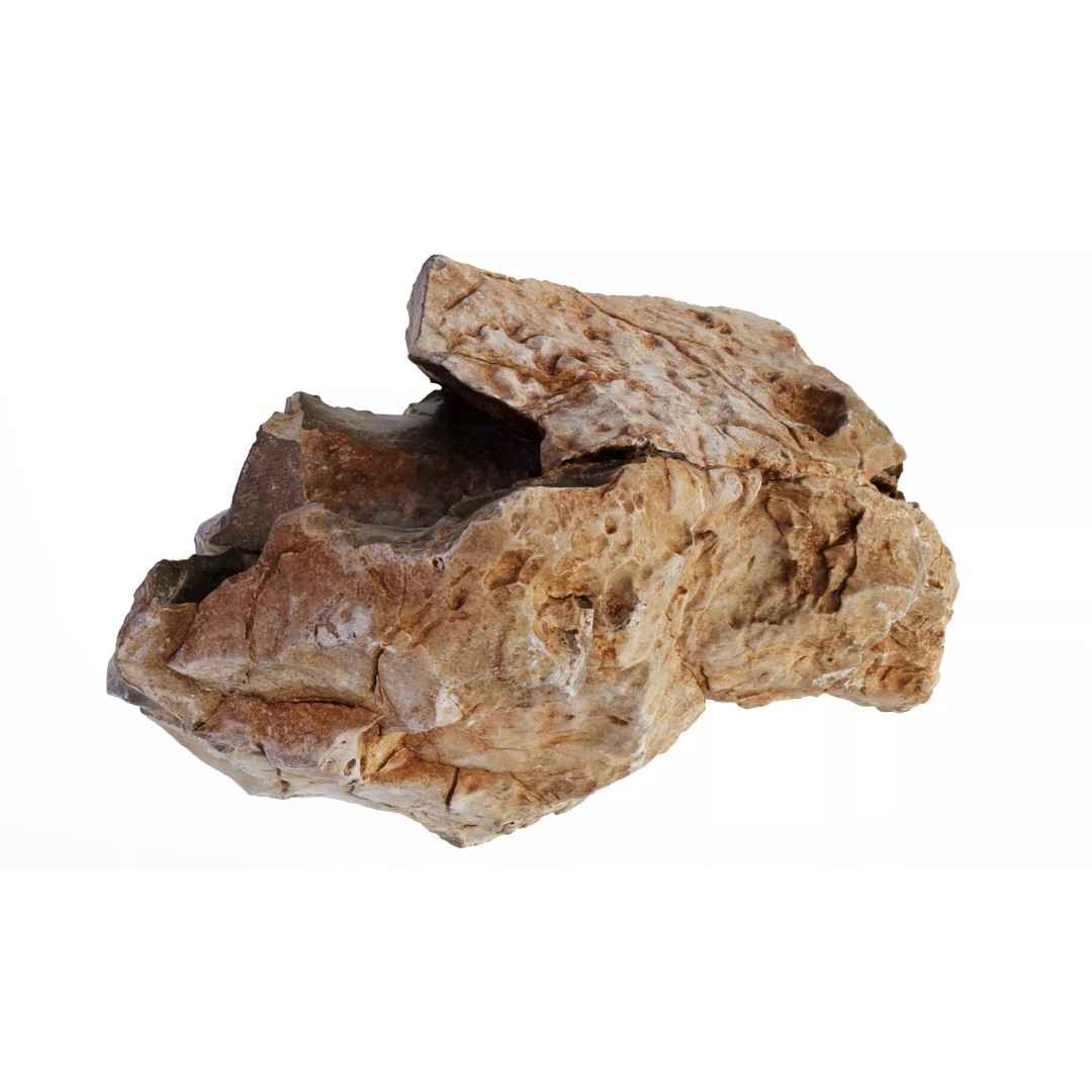 Photorealistic Rock 3D Model – Low Poly PBR Asset, FBX, OBJ - View 8