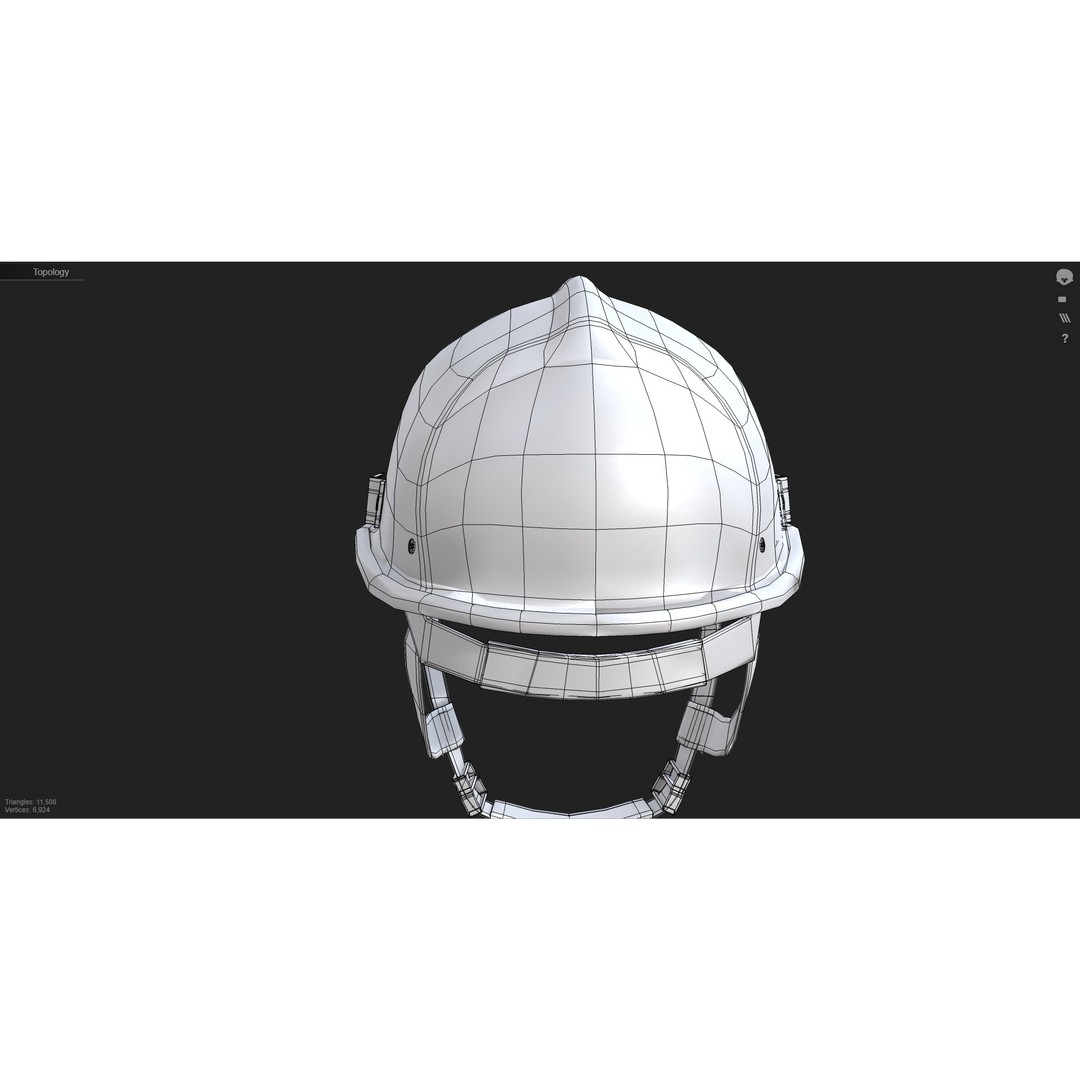 Pacific R5SNB Rescue Helmet 3D Model – Low Poly PBR Textures, FBX/OBJ