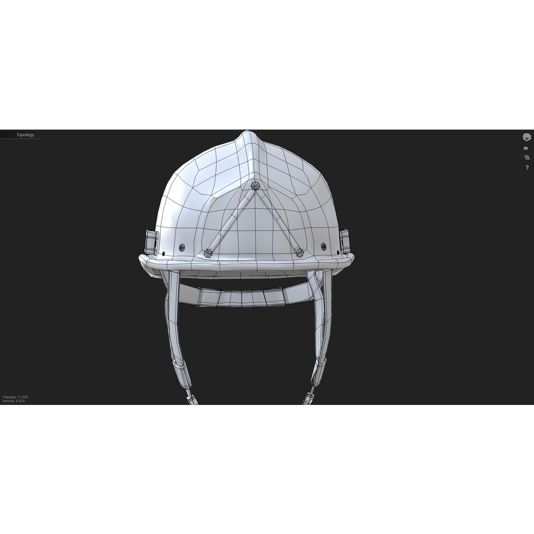 Pacific R5SNB Rescue Helmet 3D Model – Low Poly PBR Textures, FBX/OBJ - View 5