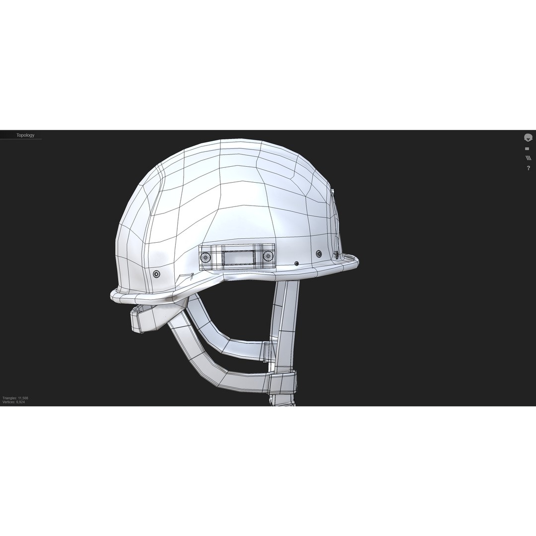 Pacific R5SNB Rescue Helmet 3D Model – Low Poly PBR Textures, FBX/OBJ - View 6
