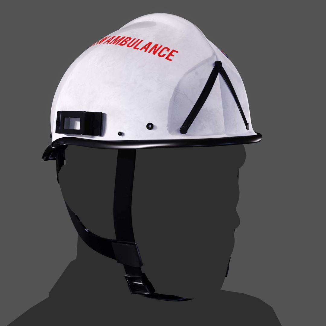 Pacific R5SNB Rescue Helmet 3D Model – Low Poly PBR Textures, FBX/OBJ - View 9