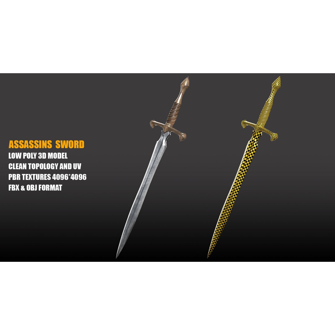 Assassin Costume 3D Model – Low Poly Character Outfit with PBR Textures, FBX - View 15