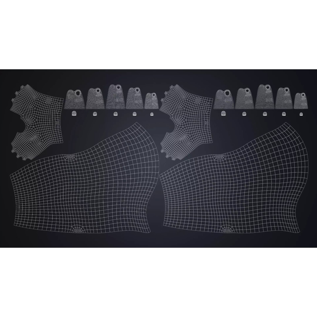 Realistic Female Hands 3D Model – Dark Skin Low Poly Rigged Asset, Blender - View 18