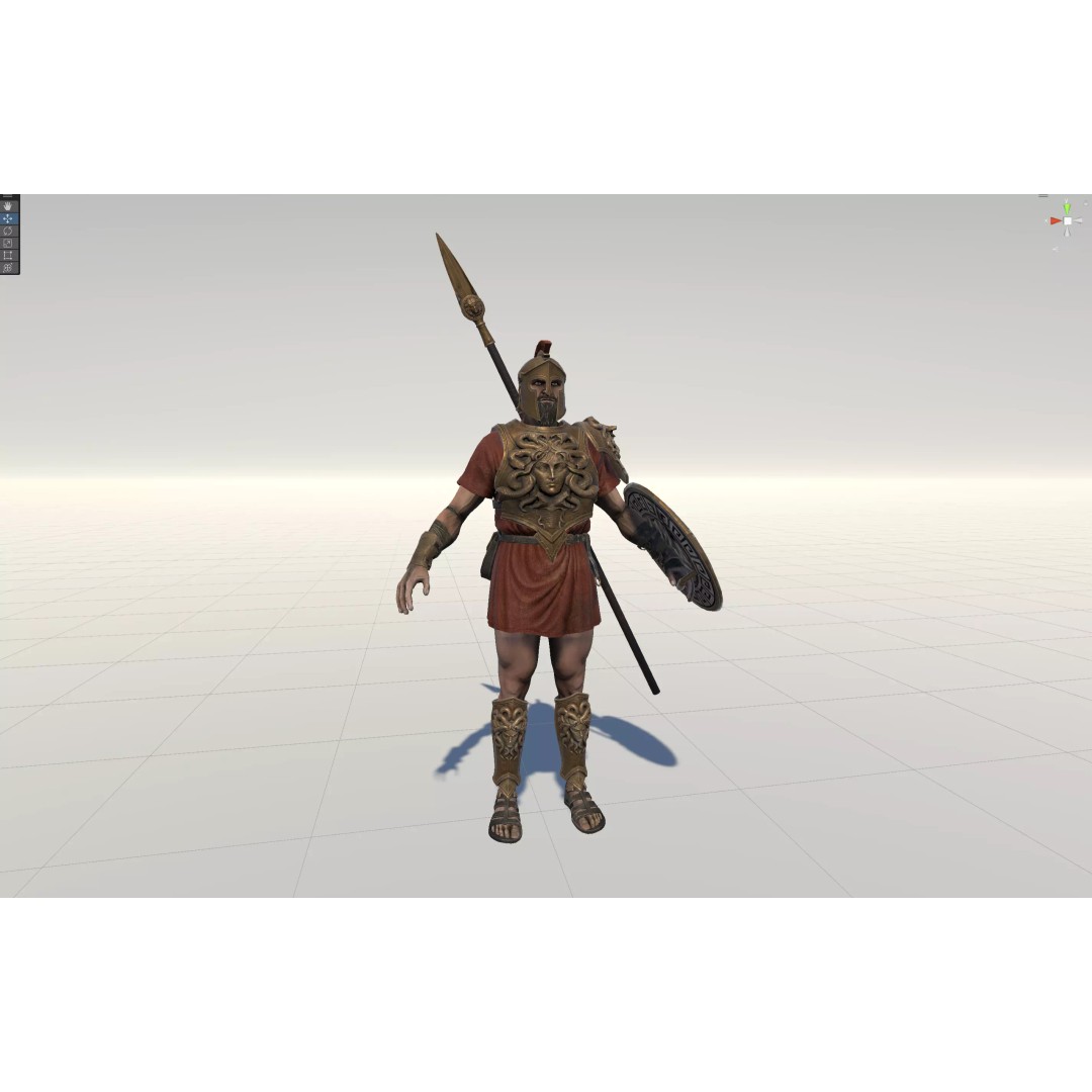 MythWarrior2 3D Model – Low Poly Rigged Character for Games