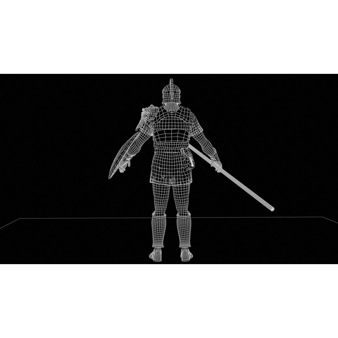 MythWarrior2 3D Model – Low Poly Rigged Character for Games - View 15