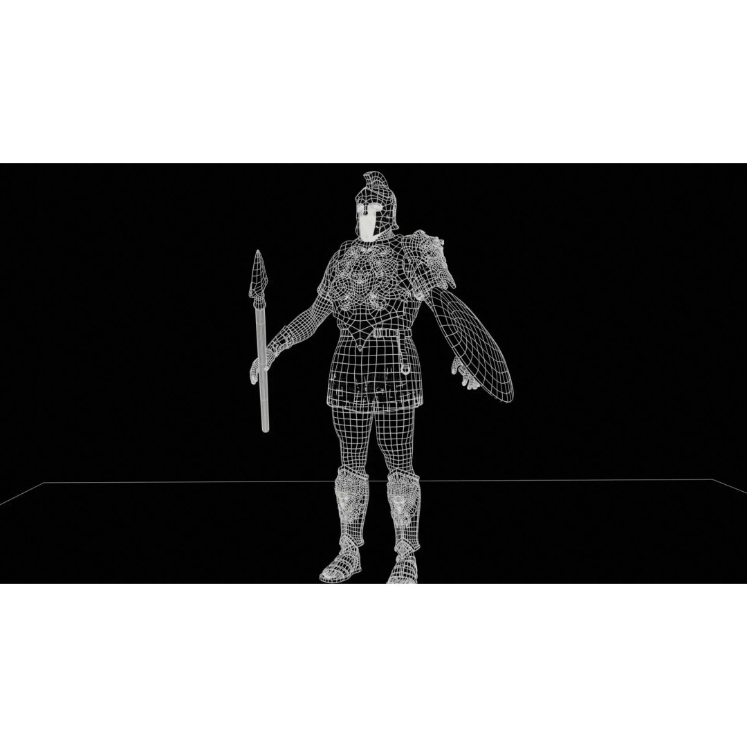 MythWarrior2 3D Model – Low Poly Rigged Character for Games - View 16