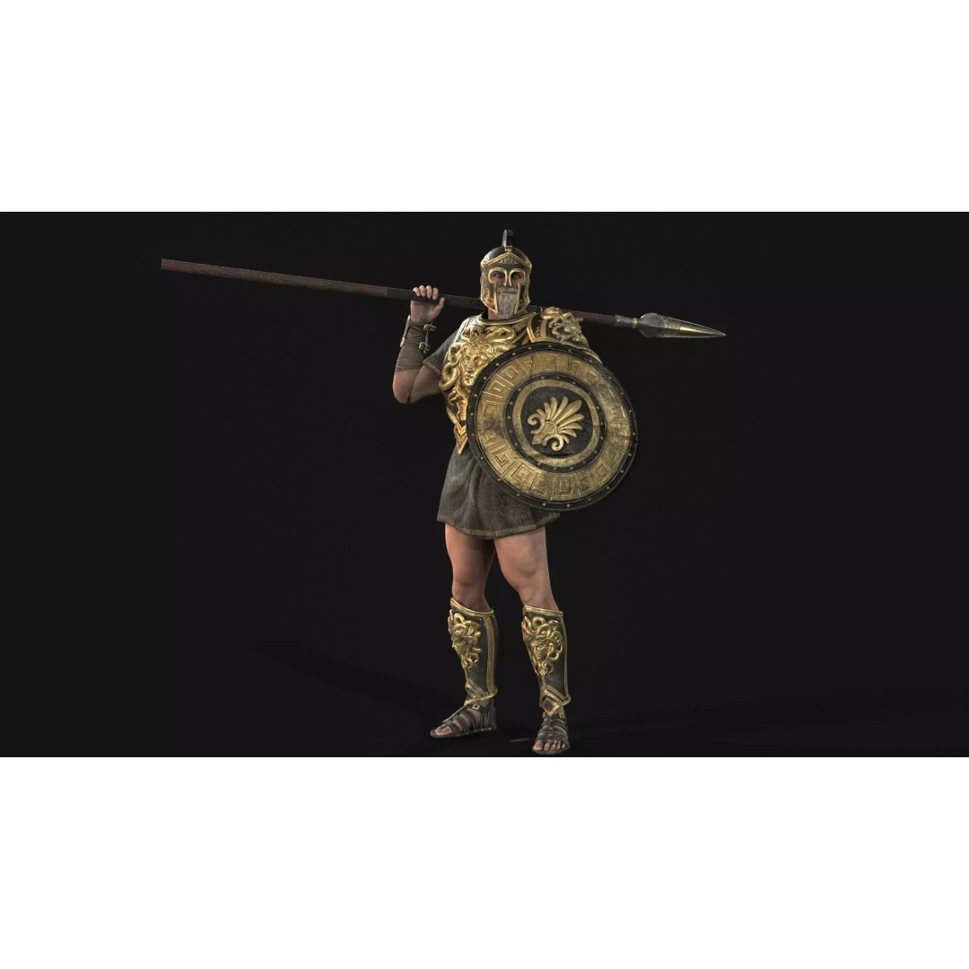 MythWarrior2 3D Model – Low Poly Rigged Character for Games - View 18