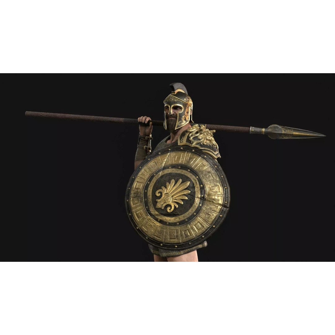 MythWarrior2 3D Model – Low Poly Rigged Character for Games - View 20