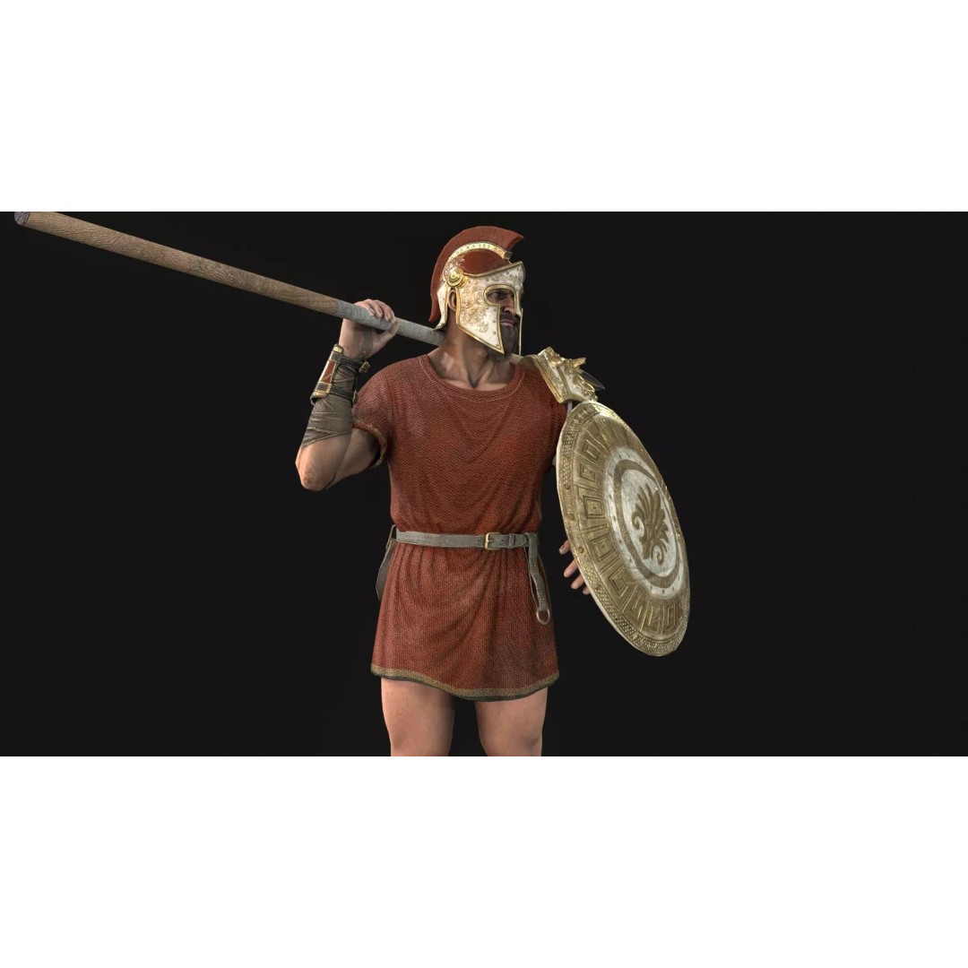 MythWarrior2 3D Model – Low Poly Rigged Character for Games - View 25