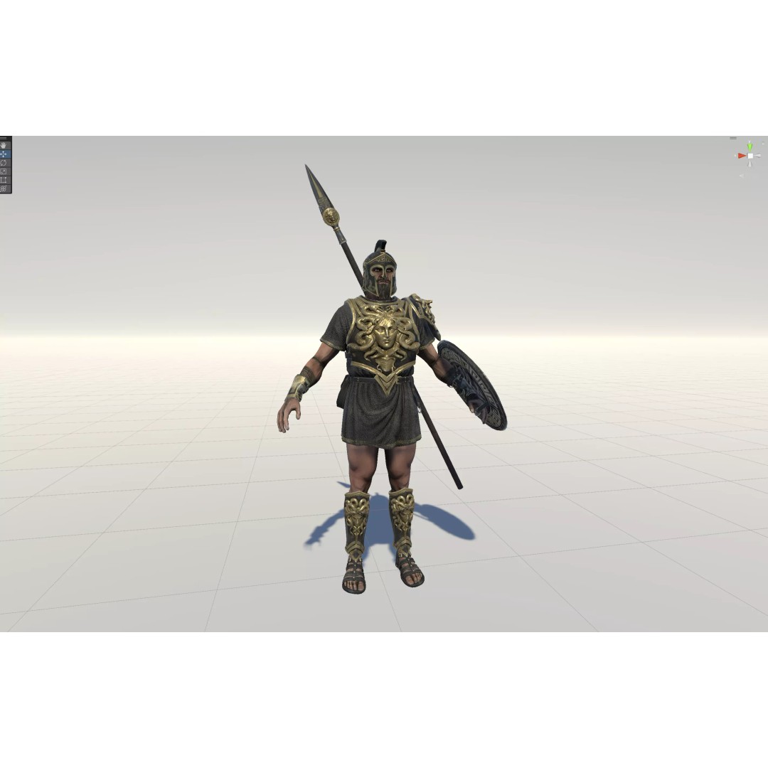 MythWarrior2 3D Model – Low Poly Rigged Character for Games - View 31