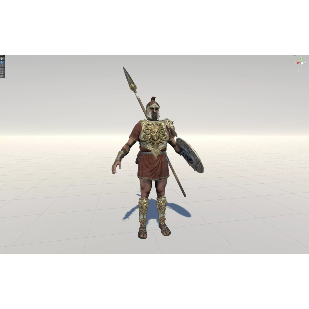 MythWarrior2 3D Model – Low Poly Rigged Character for Games - View 32