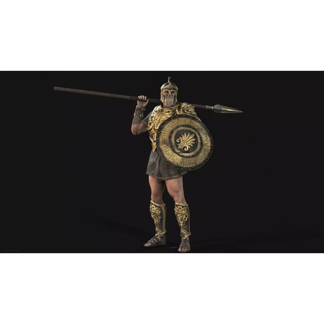 MythWarrior2 3D Model – Low Poly Rigged Character for Games - View 6