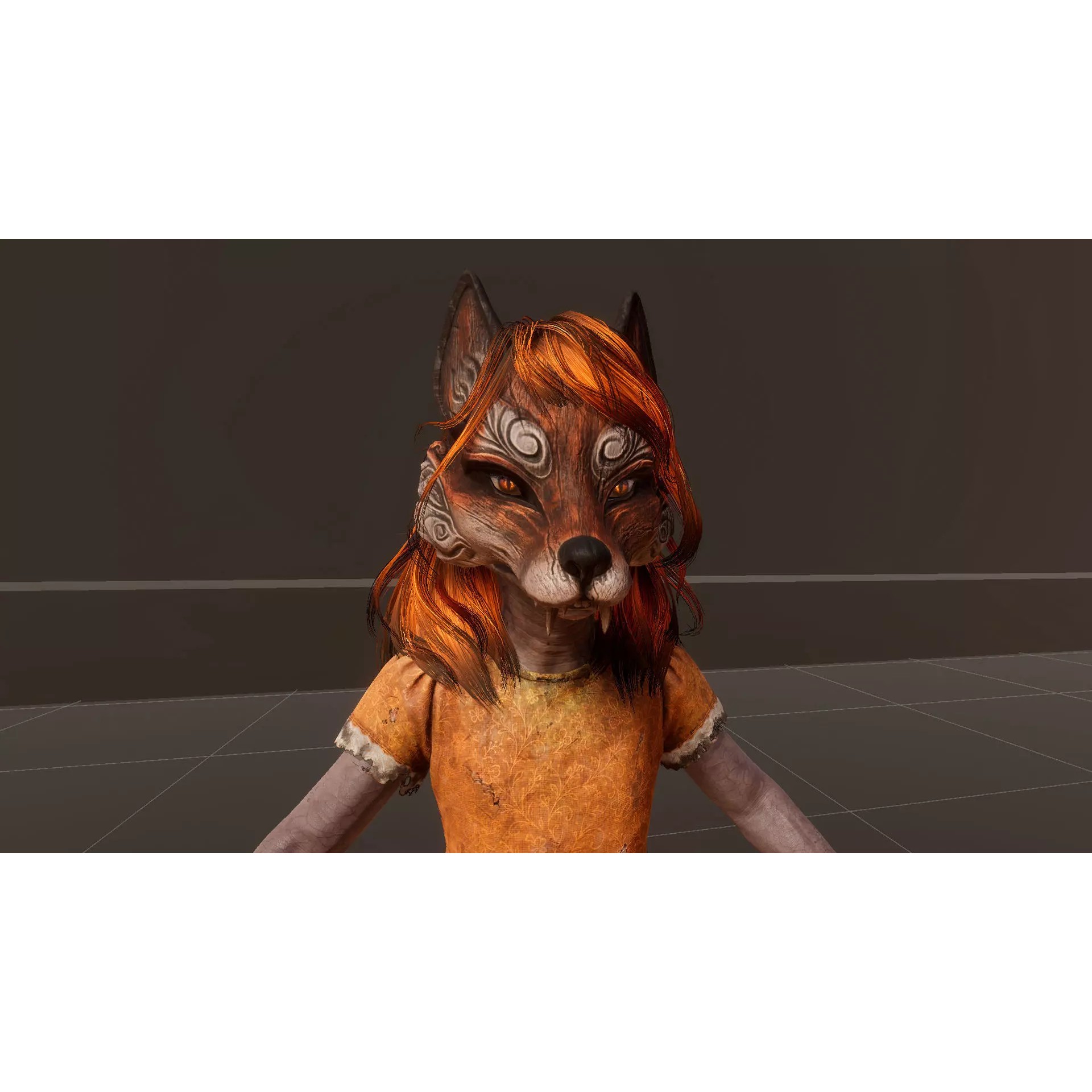 Fox Girl - Low-Poly Game-Ready 3D Model - View 13