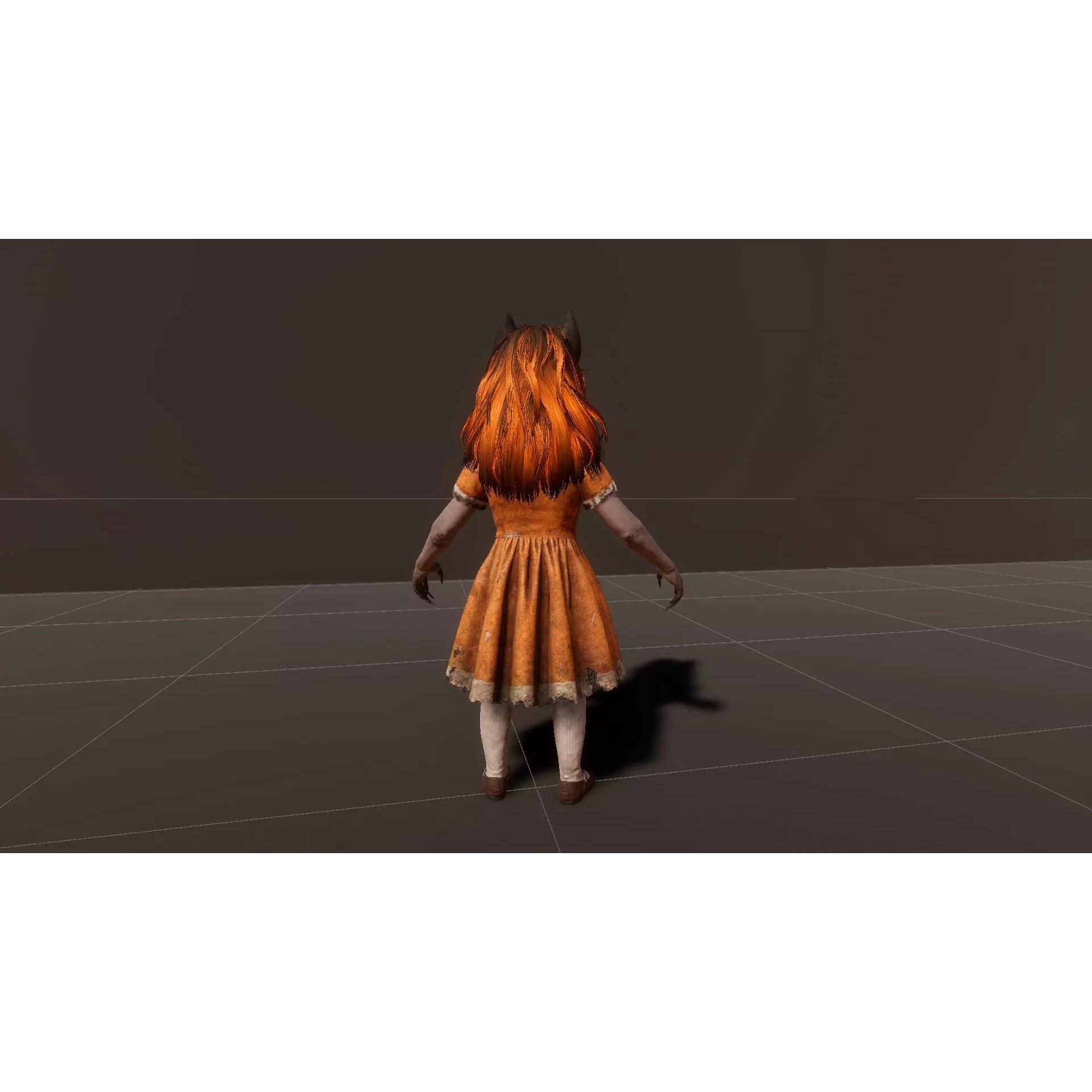 Fox Girl - Low-Poly Game-Ready 3D Model - View 14