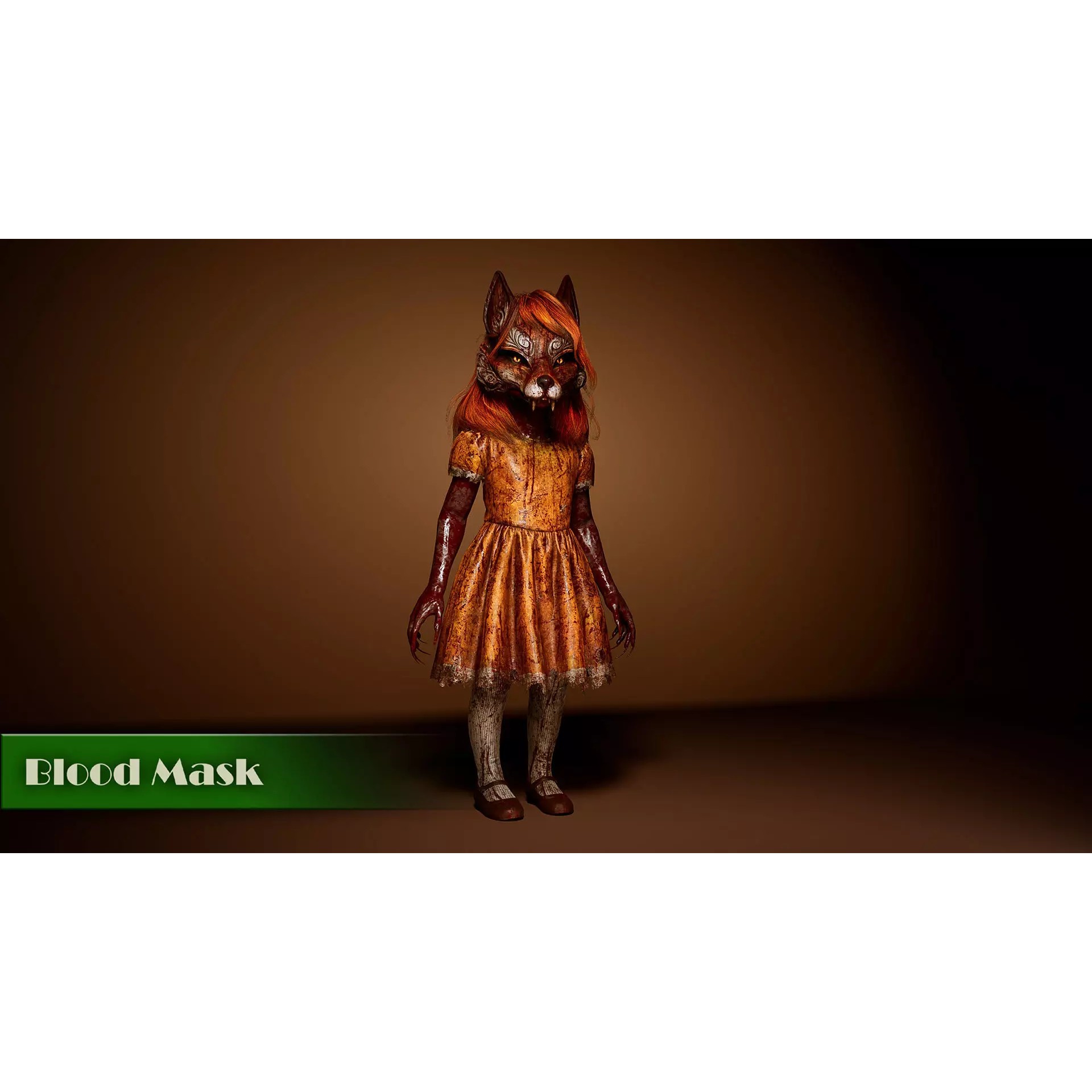 Fox Girl - Low-Poly Game-Ready 3D Model - View 7