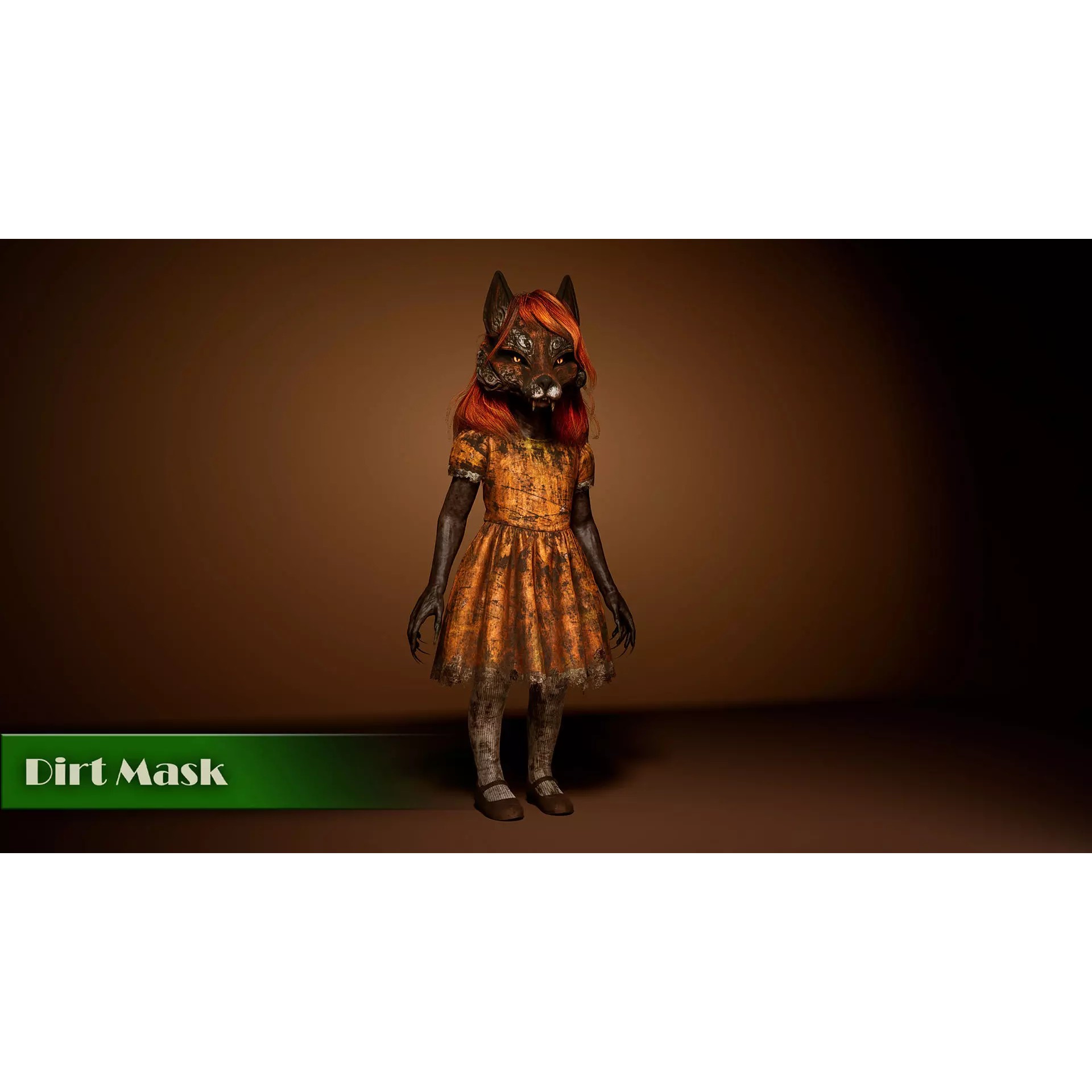 Fox Girl - Low-Poly Game-Ready 3D Model - View 8