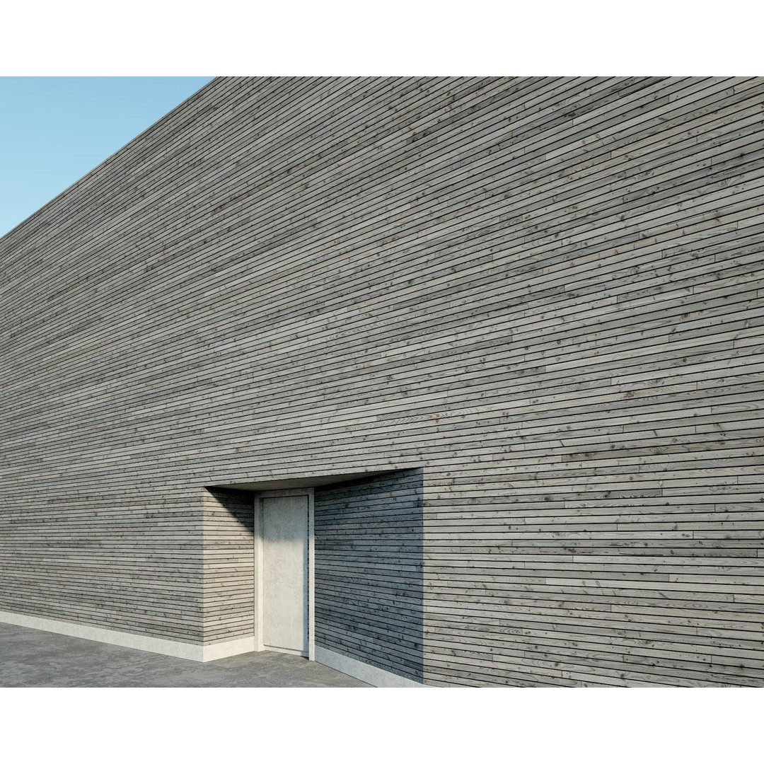 Wood Facade 3D Model – Timber PBR Materials, 8K Seamless Textures - View 12