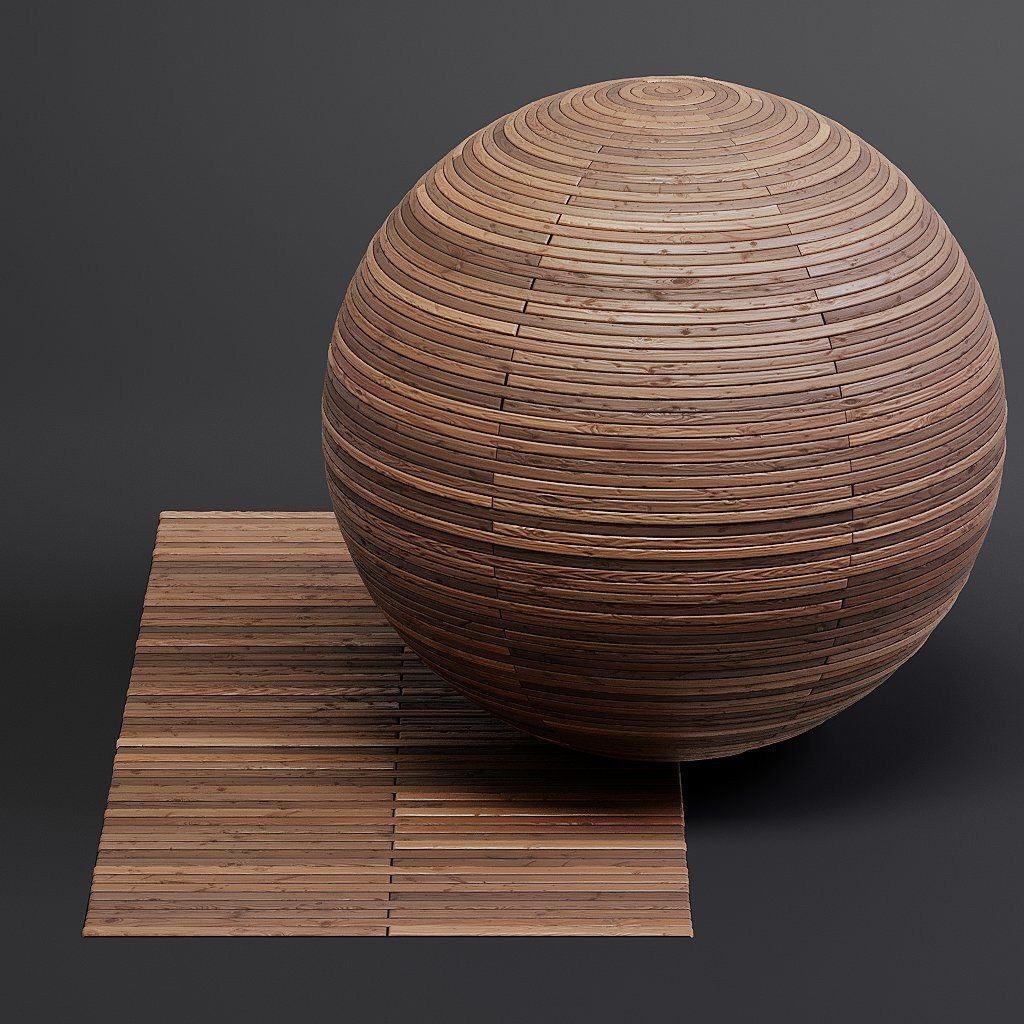 Wood Facade 3D Model – Timber PBR Materials, 8K Seamless Textures - View 13