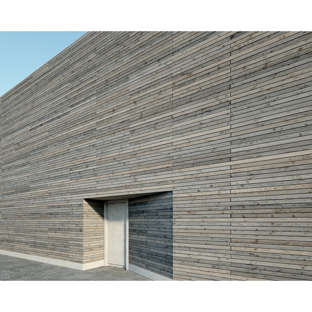 Wood Facade 3D Model – Timber PBR Materials, 8K Seamless Textures - View 16