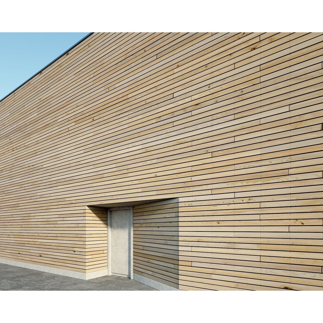 Wood Facade 3D Model – Timber PBR Materials, 8K Seamless Textures - View 20