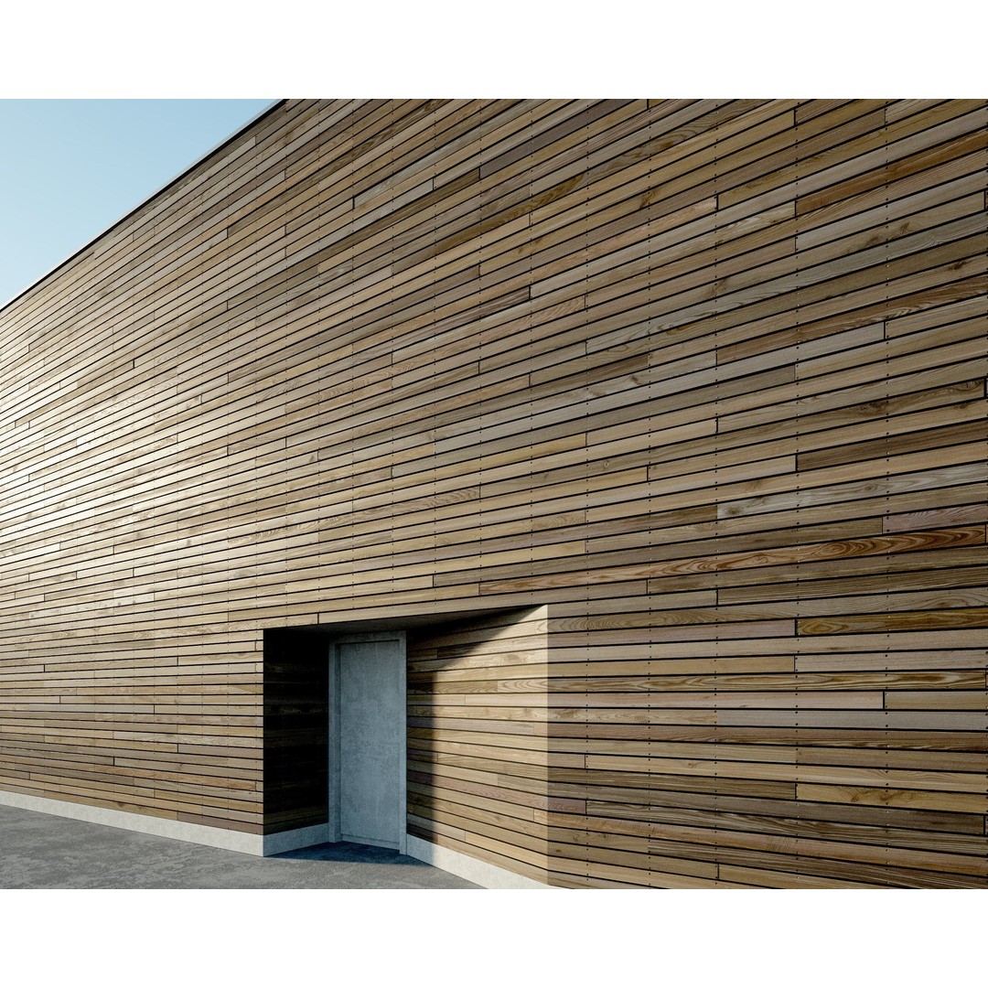 Wood Facade 3D Model – Timber PBR Materials, 8K Seamless Textures - View 22